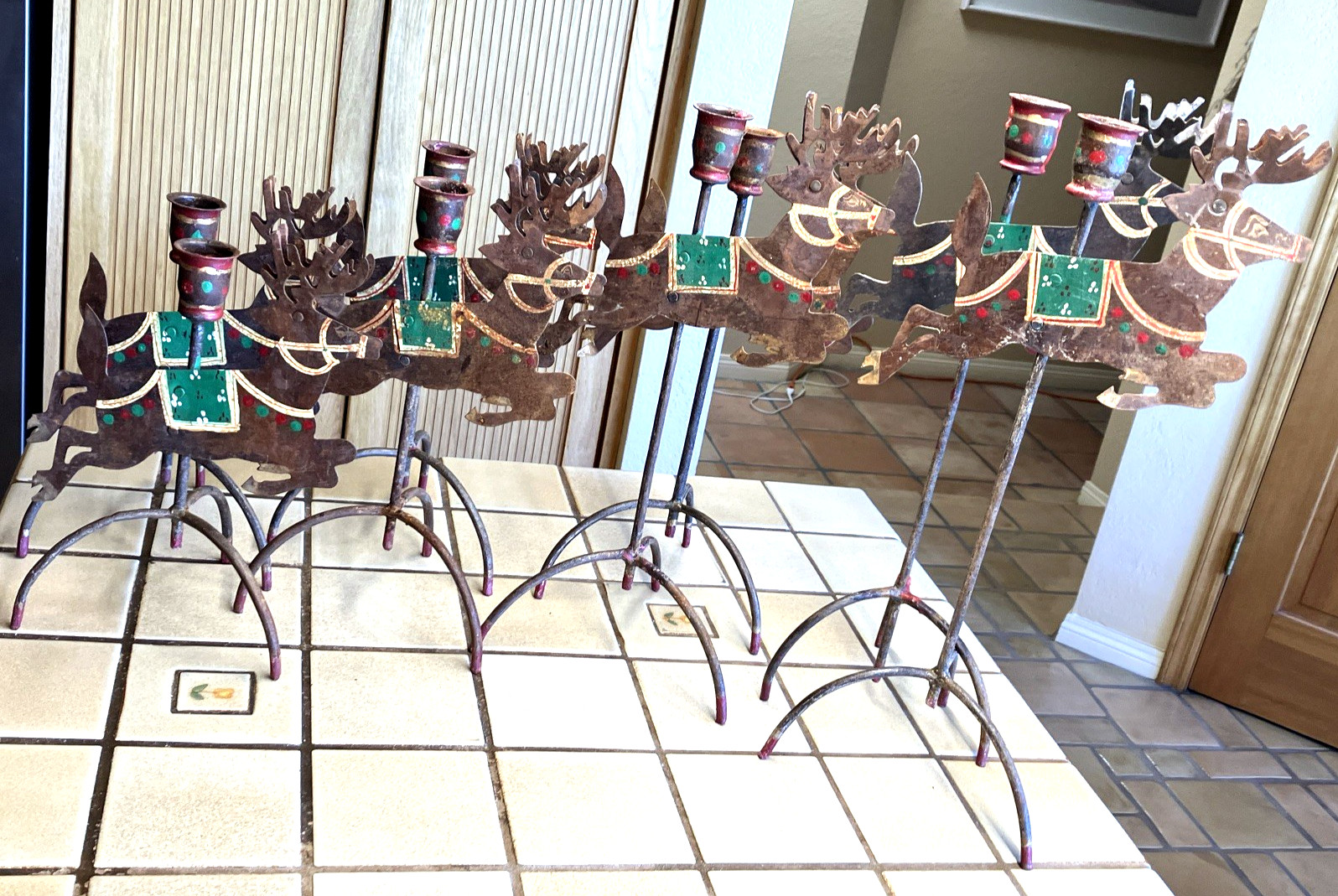 Rustic Metal FOLK ART SET/8 Graduated 11\ Rustic Metal FOLK ART SET/8 Graduated 11\