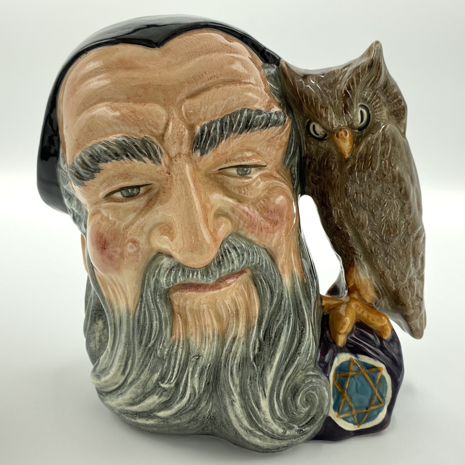 Royal Doulton Merlin Large Character Jug D6259 Owl Royal Doulton Merlin Large Character Jug D6259 Owl