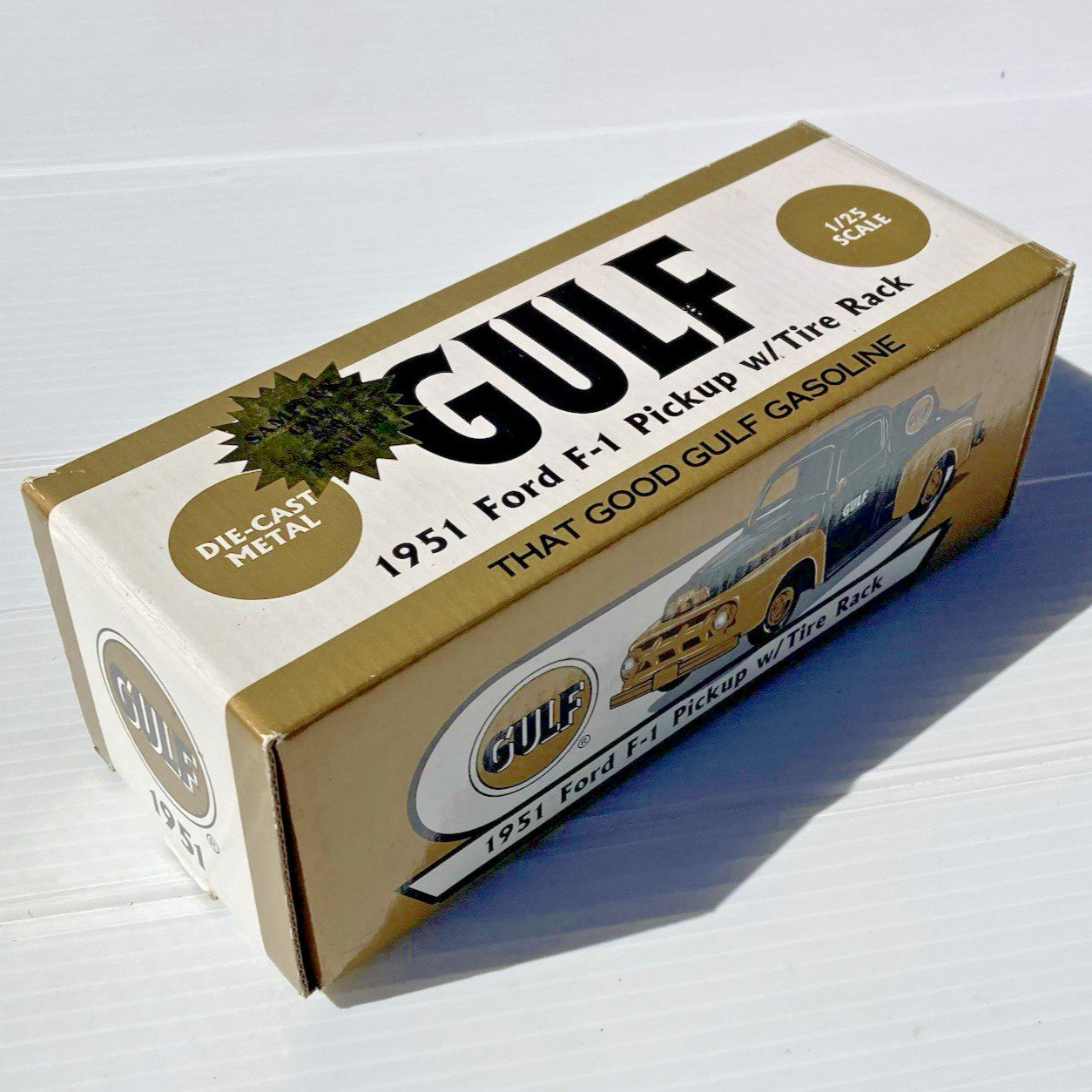 2001 Gulf 1951 Ford F-1 Pickup 9th IN Series Gold Edition ERTL 1:25 Diecast 2001 Gulf 1951 Ford F-1 Pickup 9th IN Series Gold Edition ERTL 1:25 Diecast