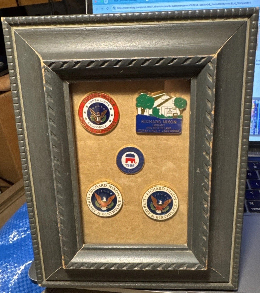 Richard Nixon 37th President Pins Yorba Linda Library Birthplace Lot Of 5 Richard Nixon 37th President Pins Yorba Linda Library Birthplace Lot Of 5