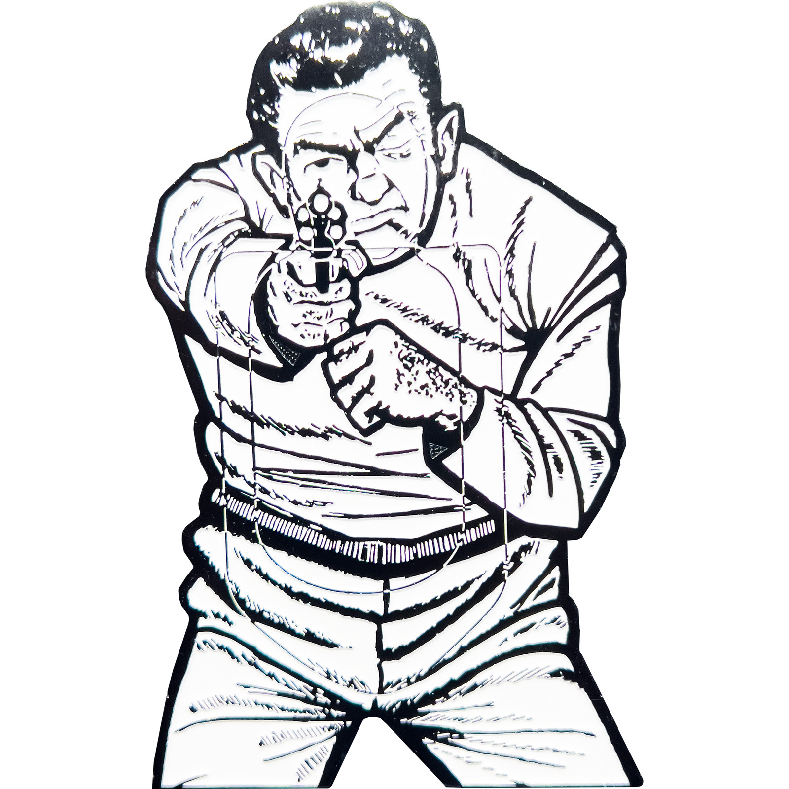 EL9-009B Huge Bad Guy target range firearms instructor challenge coin HSI NYPD L