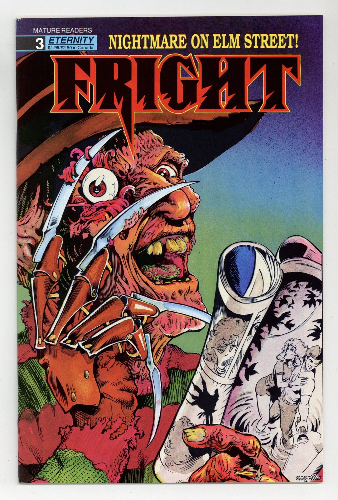 Fright #3 VG/FN 5.0 1988 1st cover app. Freddy Krueger