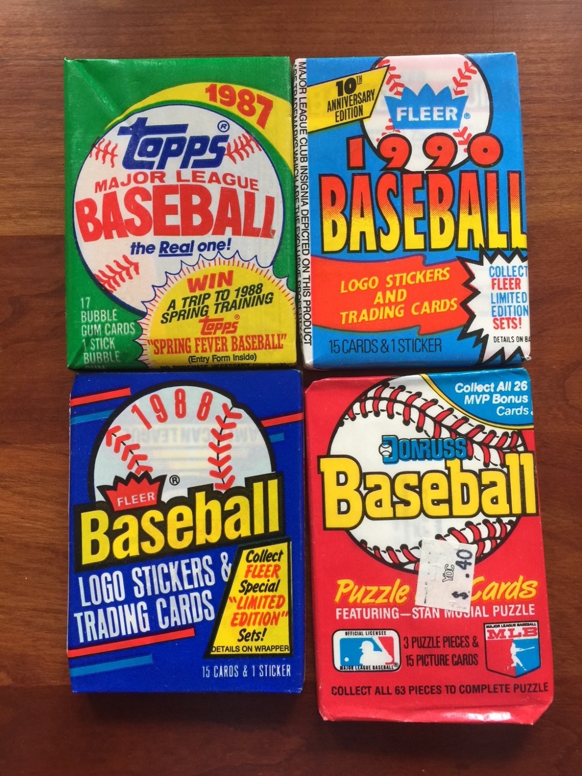 GIGANTIC SALE OF 382 OLD UNOPENED BASEBALL CARDS IN PACKS 1990 AND EARLIER GIGANTIC SALE OF 382 OLD UNOPENED BASEBALL CARDS IN PACKS 1990 AND EARLIER