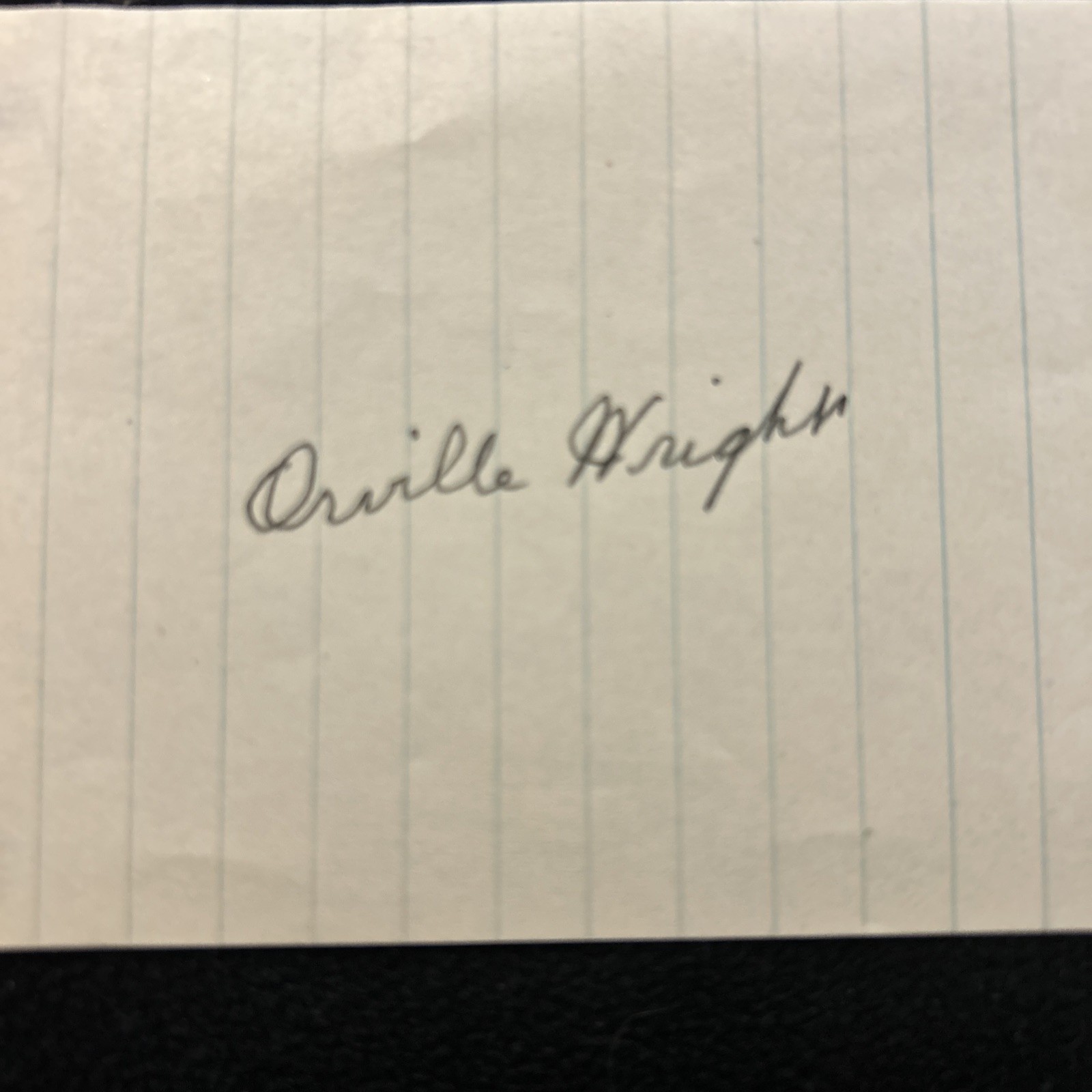 Orville Wright Autograph Famous American Aviator. The Wright Brothers