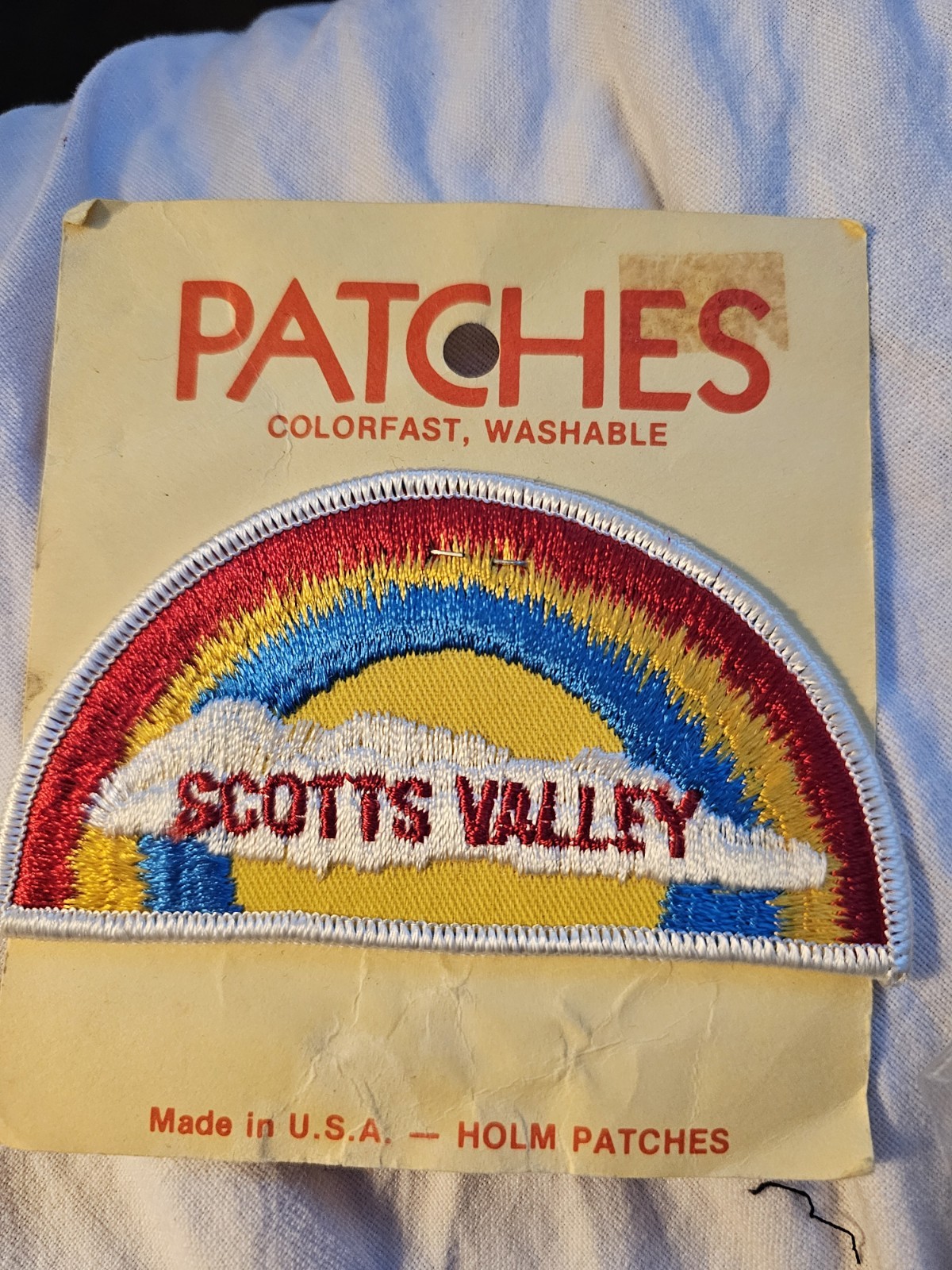 NIP Vintage Scotts Valley, California Rainbow Holm USA Embroidered Patch Badge