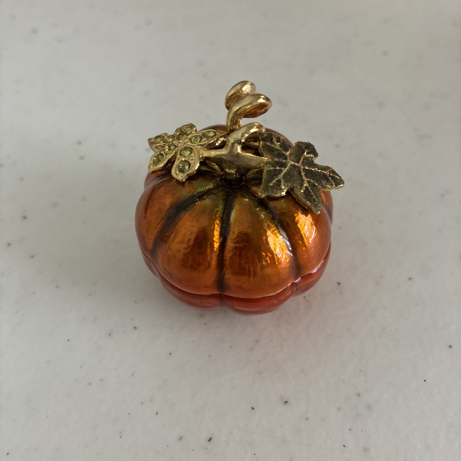 VTG Monet Enameled Pumpkin Trinket Box VTG Monet Enameled Pumpkin Trinket Box