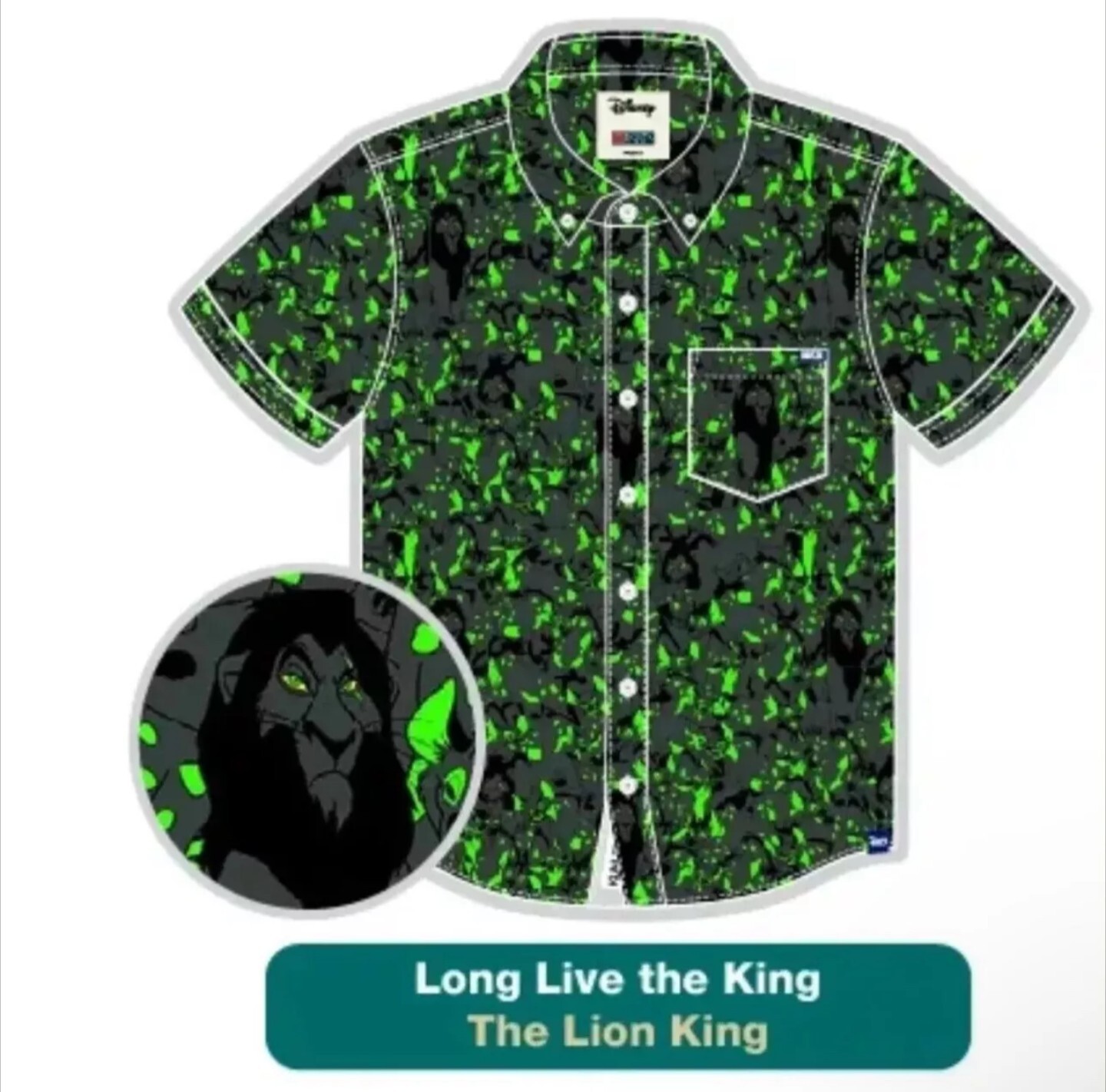 RSVLTS Disney Long Live the King Lion King Shirt D23 2024 Exclusive Scar AOP XL RSVLTS Disney Long Live the King Lion King Shirt D23 2024 Exclusive Scar AOP XL