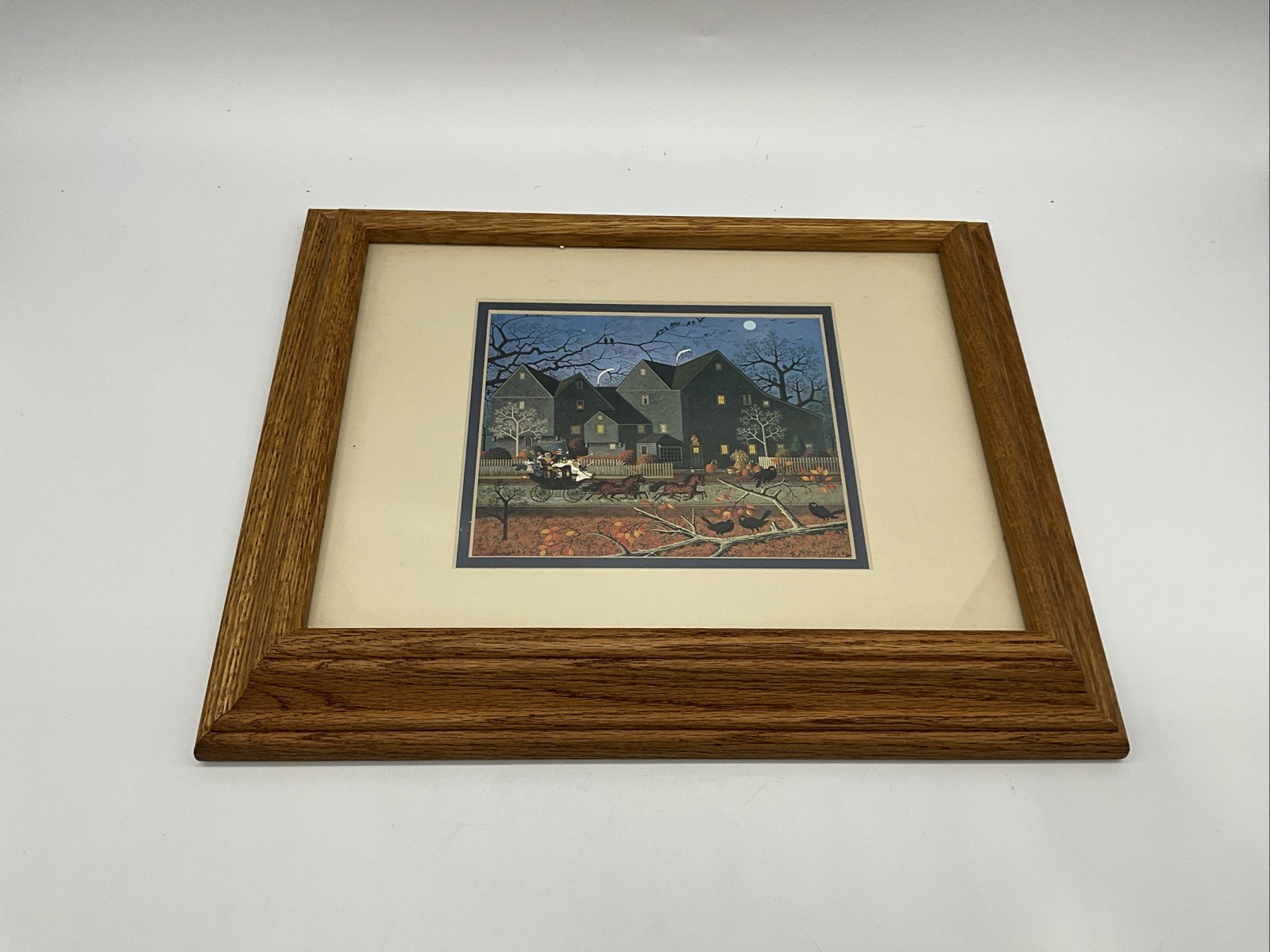 Charles Wysocki “Hellraisers Passing The House” 9x12 Halloween Print 15x12 Frame