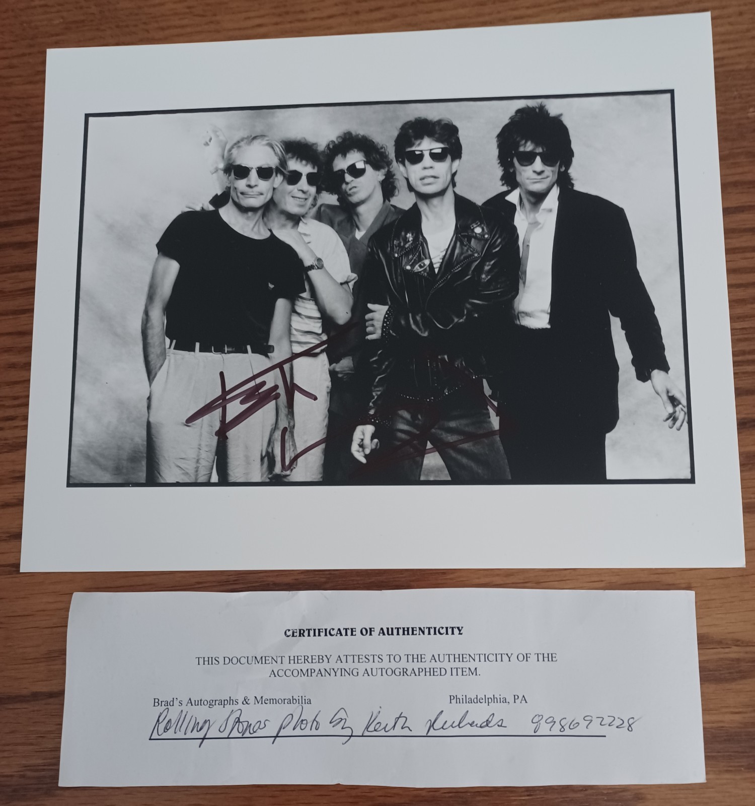 Rolling Stones Photo (8×10) With KEITH RICHARDS Autograph 7