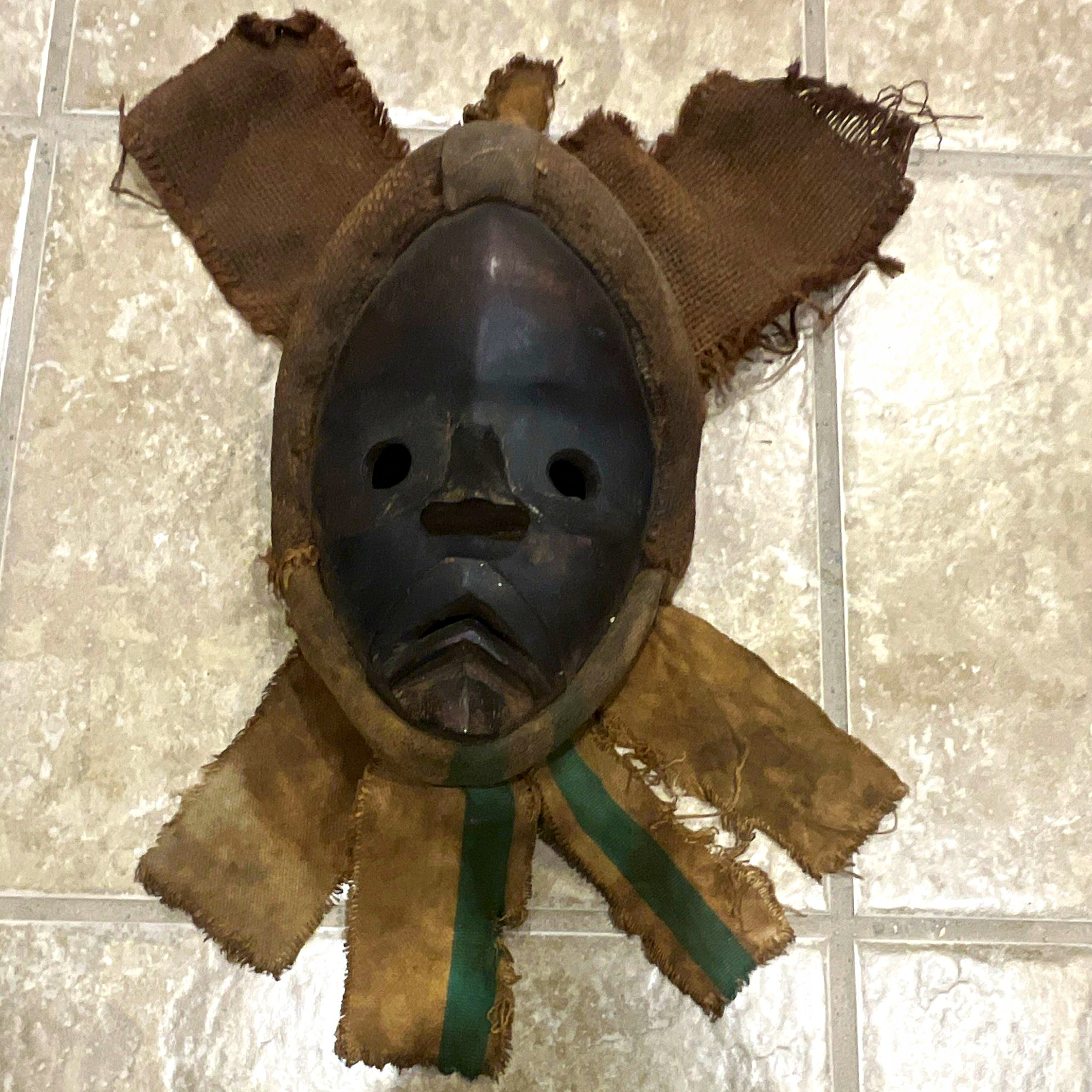 Traditional West African wooden ritual mask. Dan or Guere people of Libera.