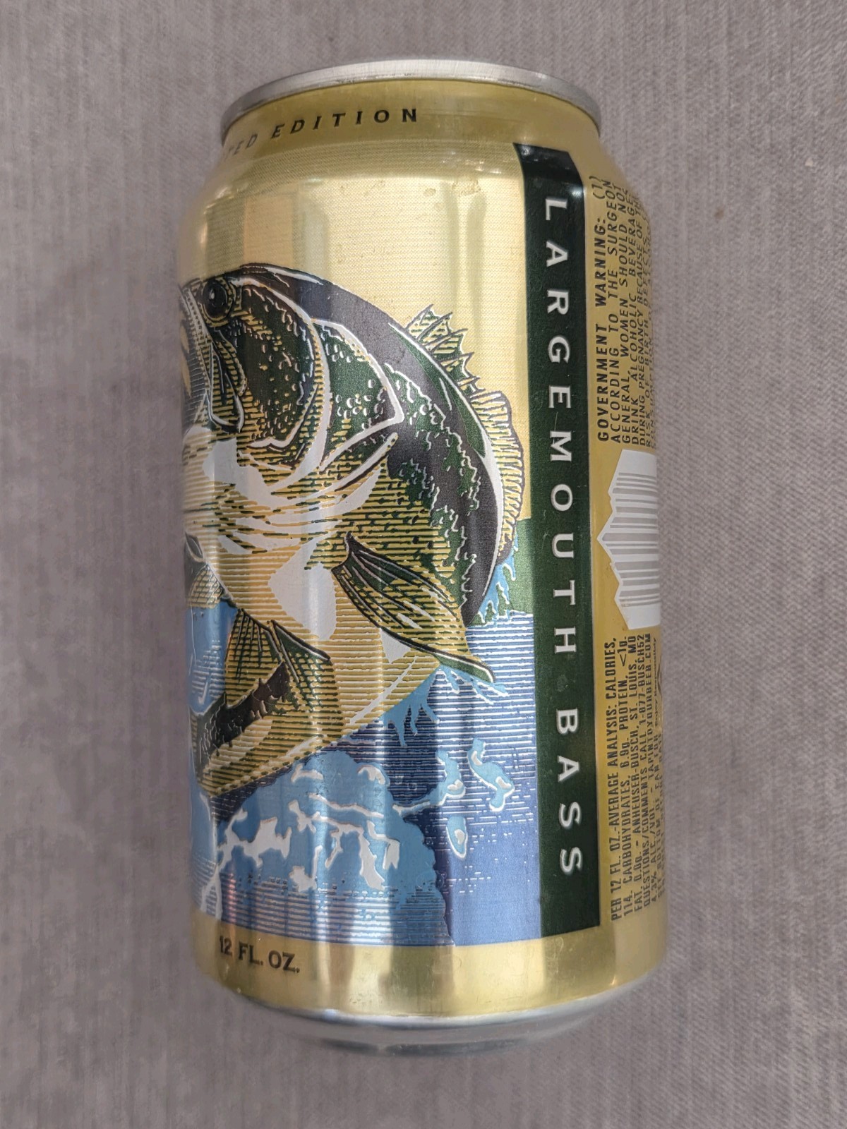 rare Busch 2021 LARGEMOUTH BASS Limited Edition FISH Empty Beer Can rare Busch 2021 LARGEMOUTH BASS Limited Edition FISH Empty Beer Can