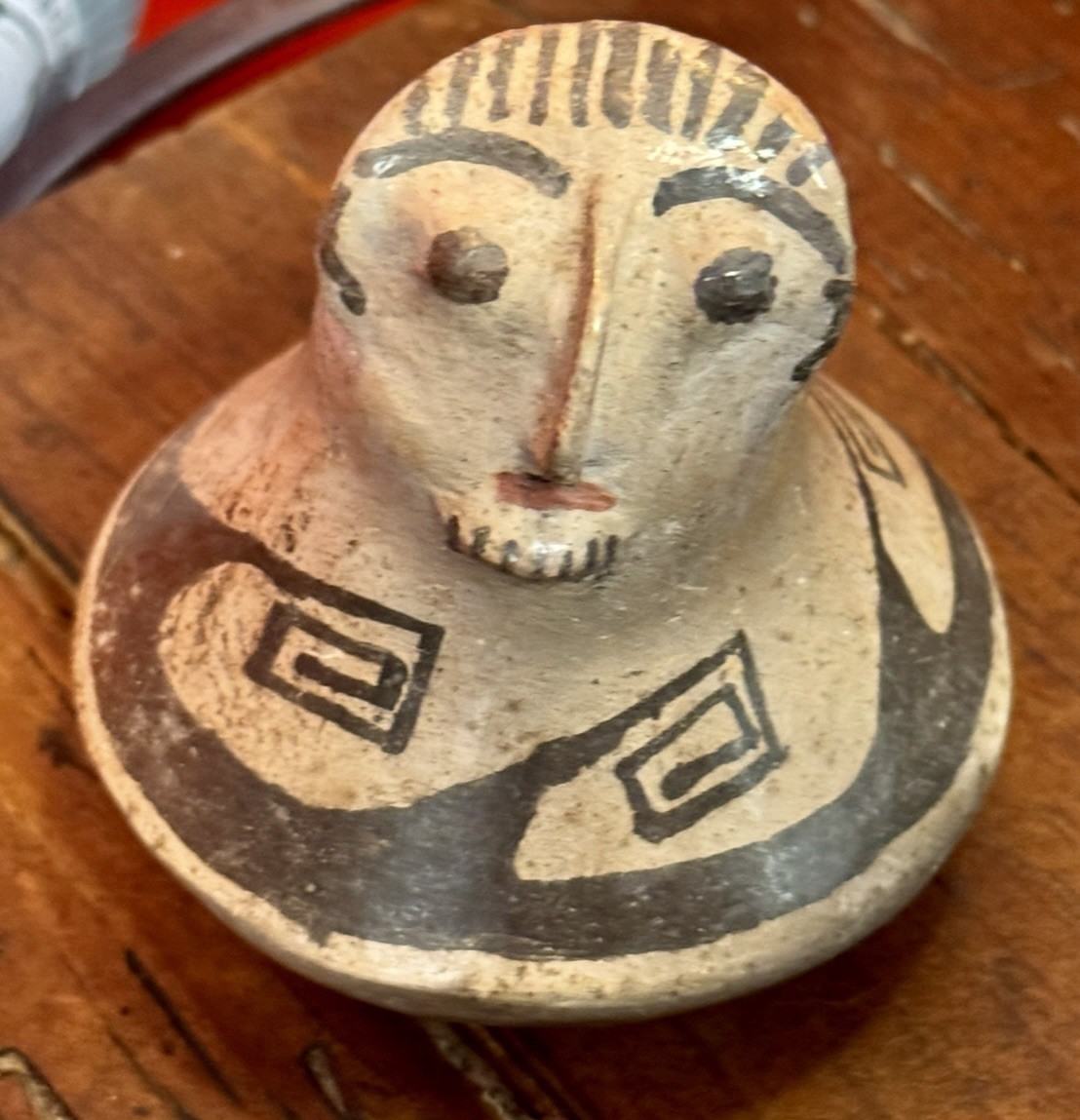 Native American? Mexican? Face Effigy Pot Pottery Vessel