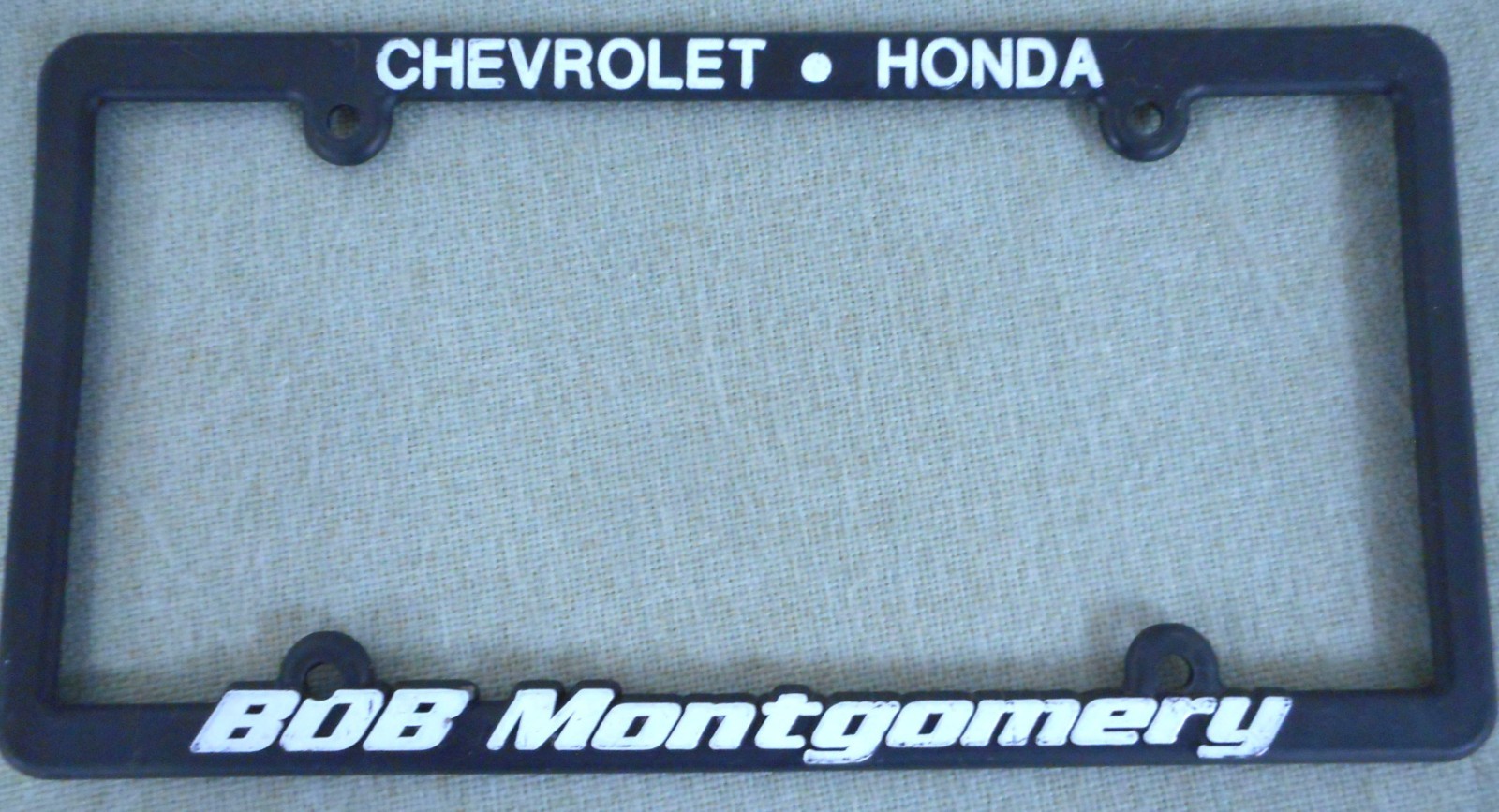Bob Montgomery Chevrolet/ Honda Dealer License Plate Frame