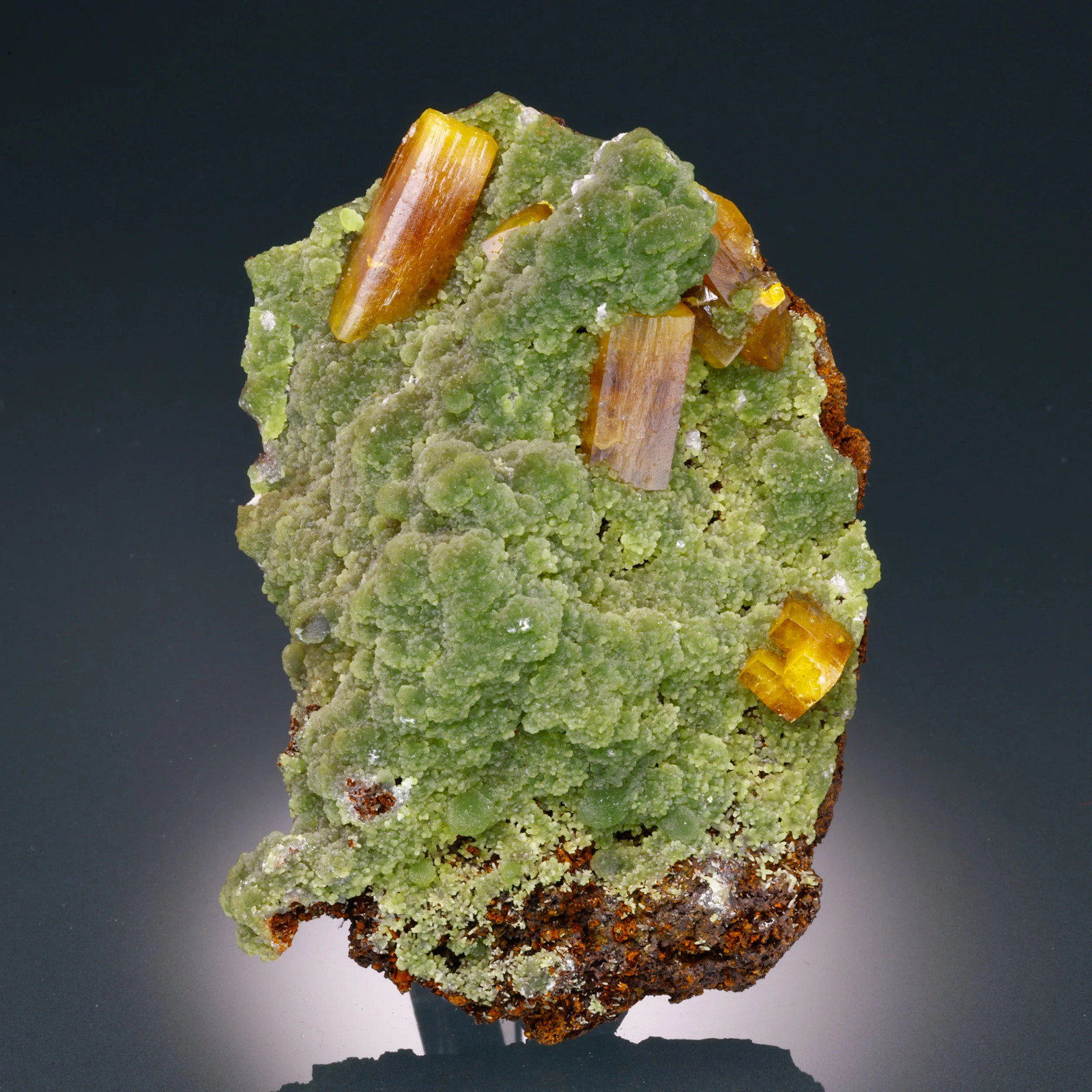Wulfenite, Mimetite, Level 6, S. Juan Poniente Vein, Ojuela Mine, Mapimi Wulfenite, Mimetite, Level 6, S. Juan Poniente Vein, Ojuela Mine, Mapimi