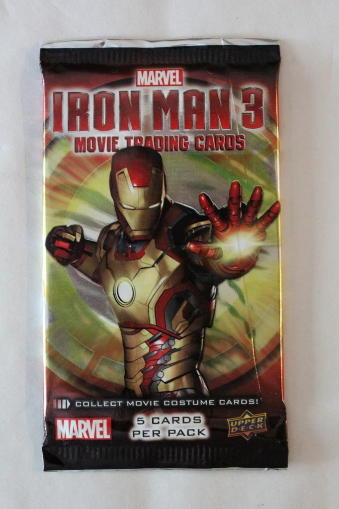 2013 UPPER DECK MARVEL IRON MAN 3 MOVIE TRADING CARDS YOU GET ONE PACK 5 CARDS)