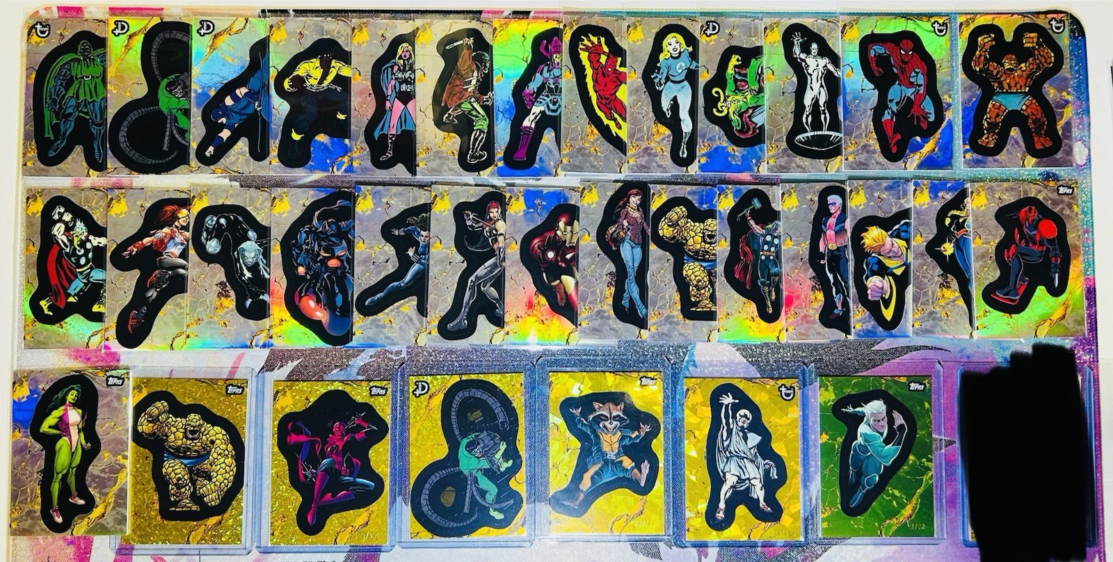 2025 Topps Marvel Comic Book Heroes 1975 Refractor (28) Base+ 5 Gold Holo +++