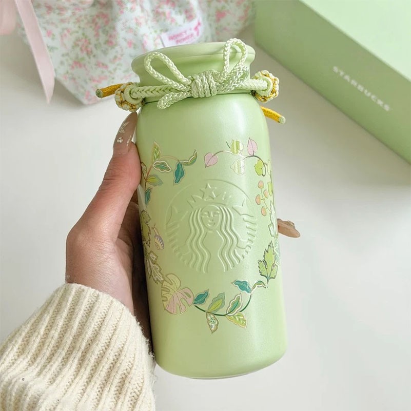 New Starbucks China 2026 Spring Auspicious Pattern 12oz Compact Bottle Tumbler