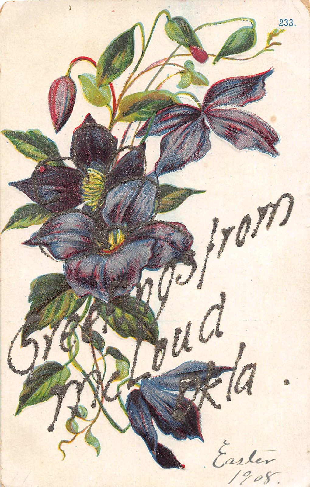 J7/ McLoud Oklahoma Postcard c1910 Greetings from McLoud 213 J7/ McLoud Oklahoma Postcard c1910 Greetings from McLoud 213
