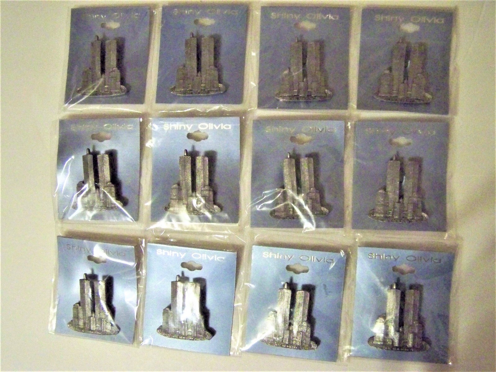 WORLD TRADE CENTER PIN 12 Pcs Lot Twin Towers WTC. Shiny Olivia Vintage WORLD TRADE CENTER PIN 12 Pcs Lot Twin Towers WTC. Shiny Olivia Vintage