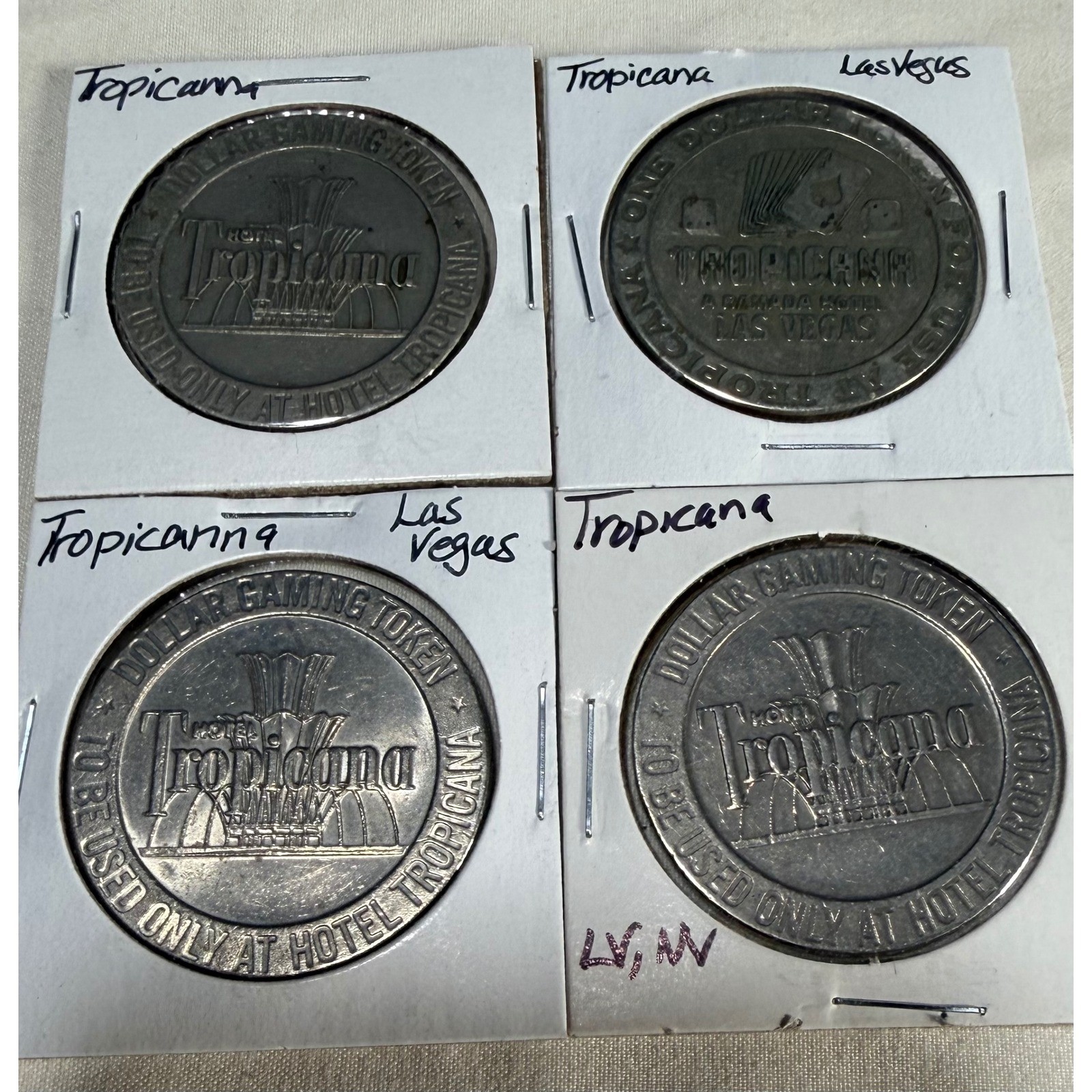 4 Tropicana Las Vegas One Dollar Gaming Tokens Vintage Casino Memorabilia Lot 4 Tropicana Las Vegas One Dollar Gaming Tokens Vintage Casino Memorabilia Lot