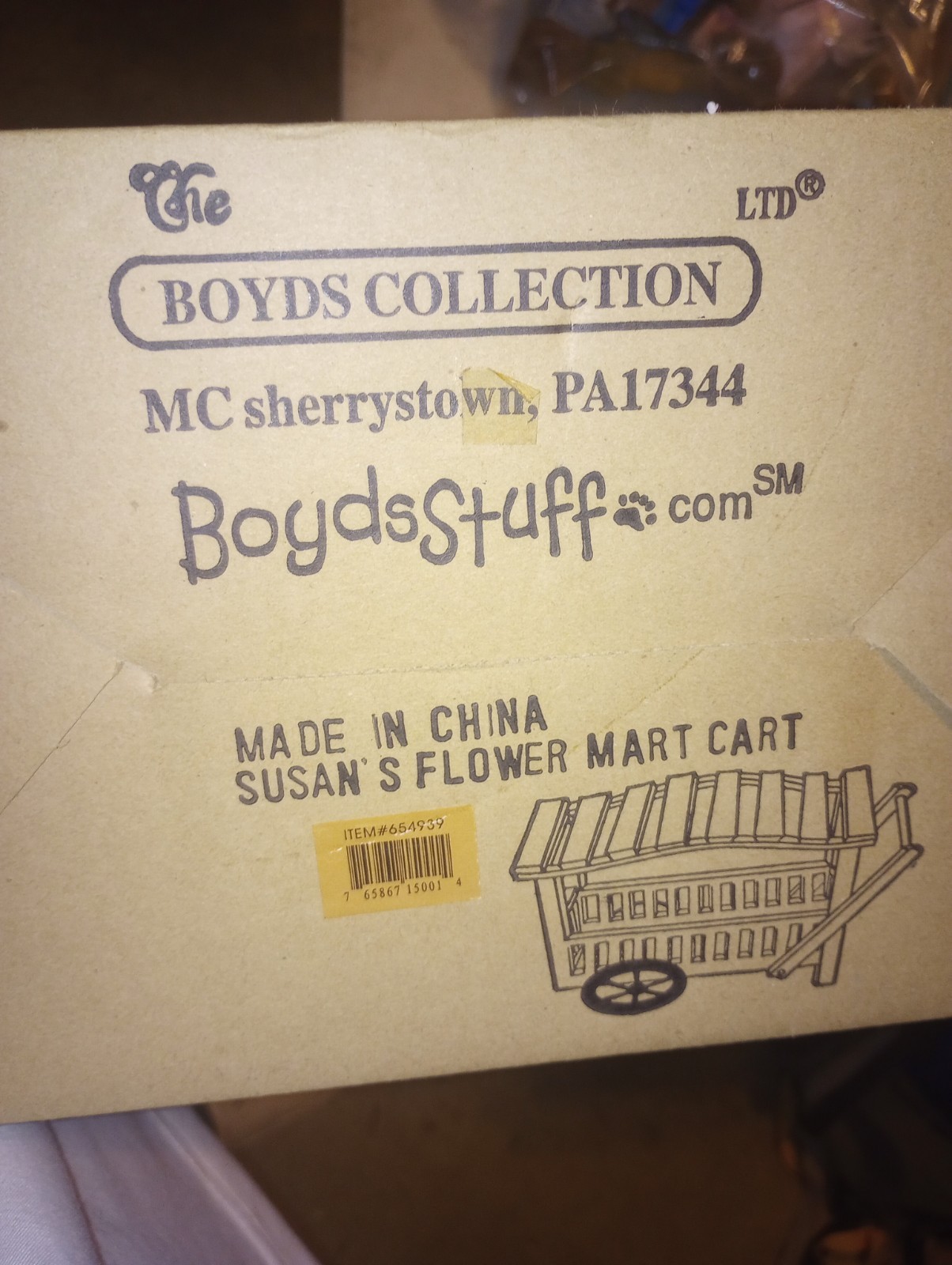 Boyds Bears Boyds Collection Susan's Flower Mart Cart Rare Boyds Town 1999 NIB Boyds Bears Boyds Collection Susan's Flower Mart Cart Rare Boyds Town 1999 NIB