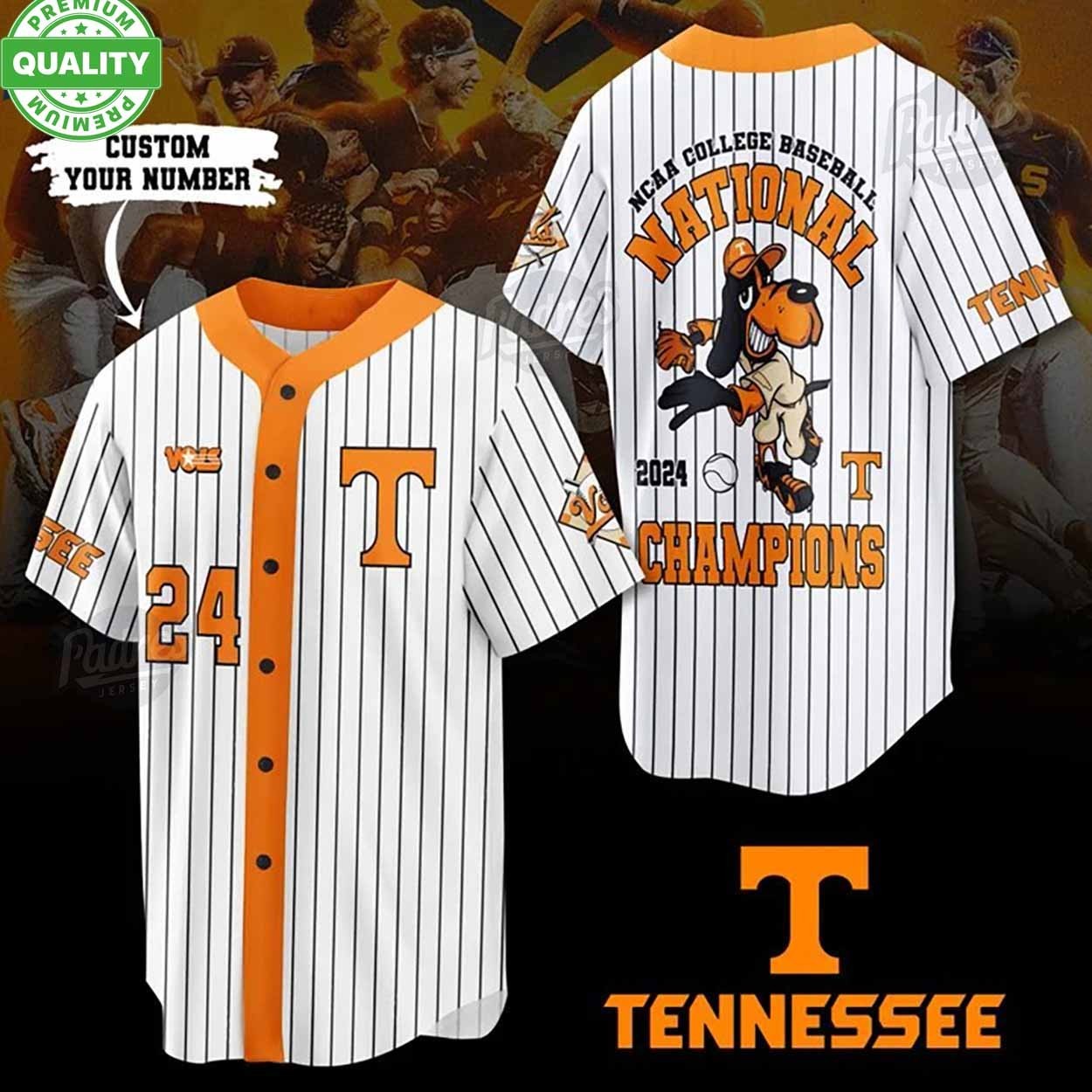 Tennessee Volunteers Champions 2024 Custom Kids Size 1R345 Tennessee Volunteers Champions 2024 Custom Kids Size 1R345