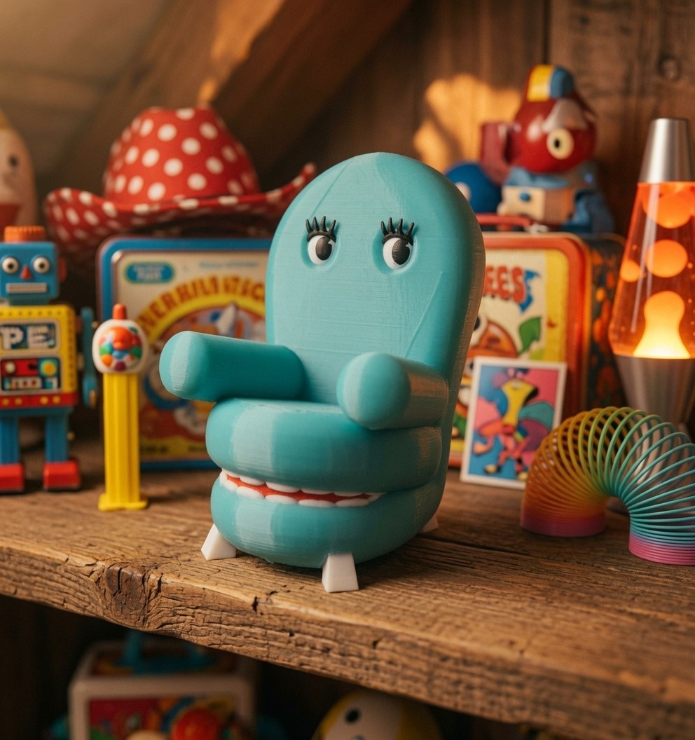 1980's Pee-Wee's Playhouse Style Character Chairry The Talking Armchair 1980's Pee-Wee's Playhouse Style Character Chairry The Talking Armchair