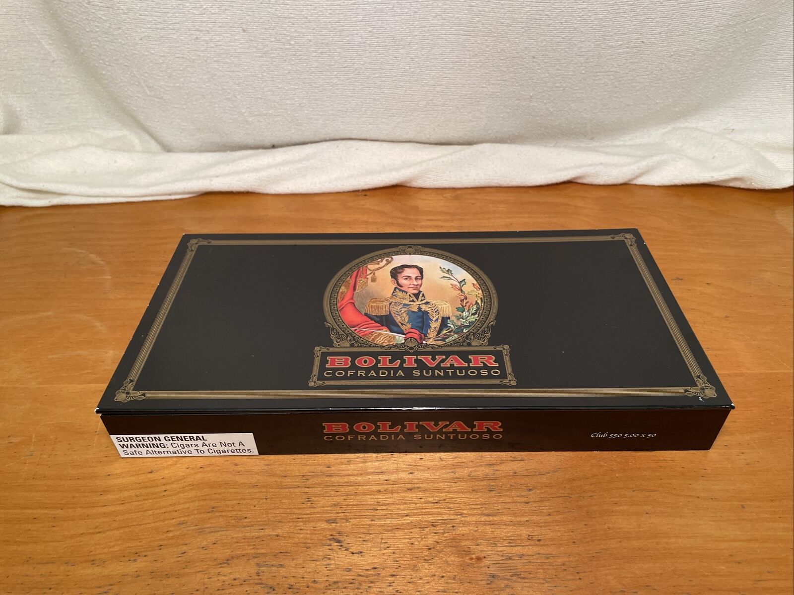 Bolivar Cofradia Suntuoso Cigar Box Empty 12 1/4” X 6 1/4”