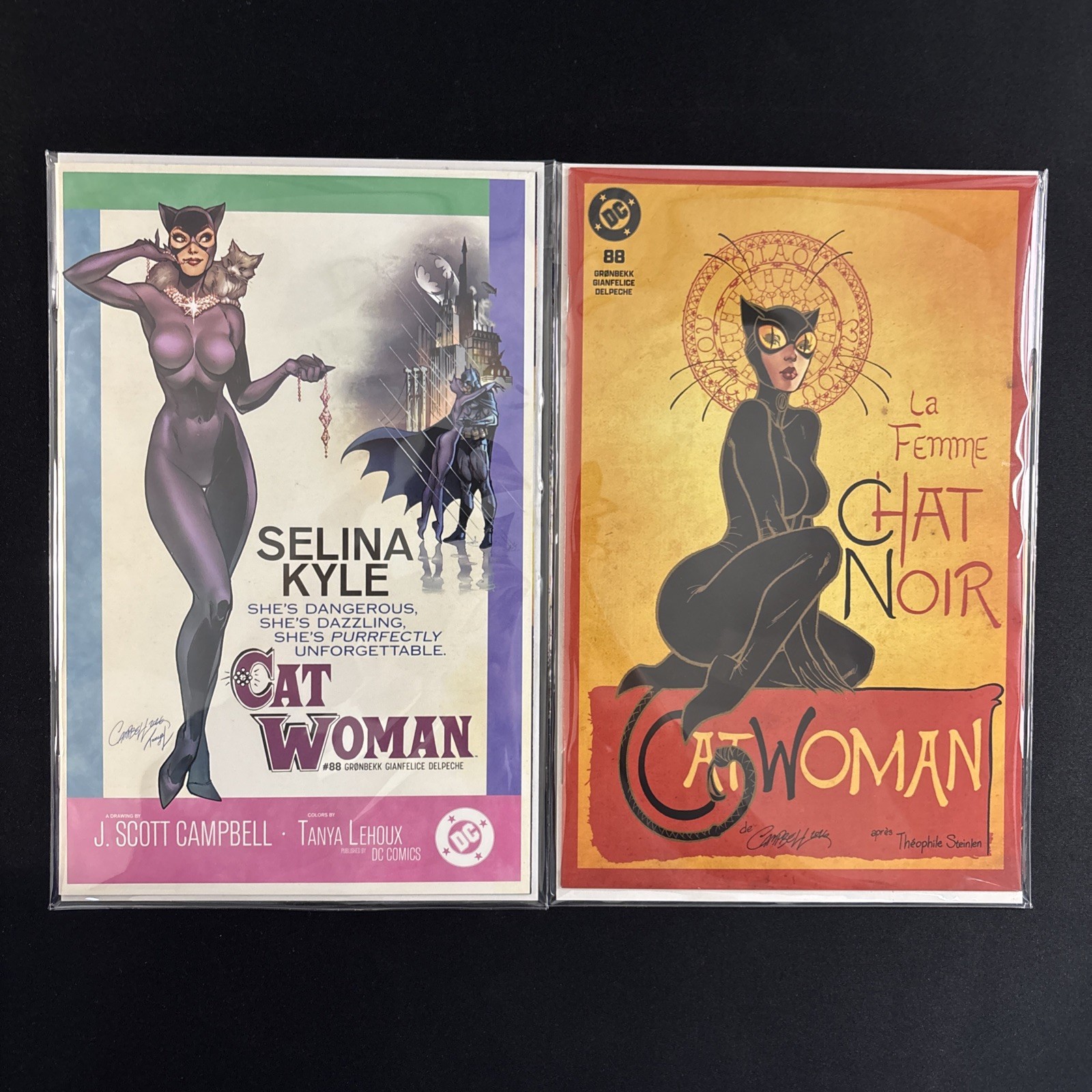 Catwoman #88 J. Scott Campbell Chat Noir & Breakfast Tiffany NM SET IN-HAND Catwoman #88 J. Scott Campbell Chat Noir & Breakfast Tiffany NM SET IN-HAND
