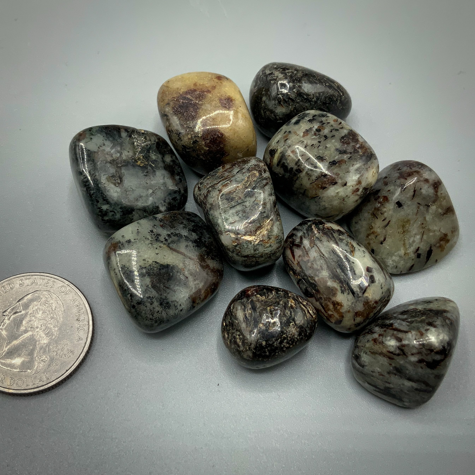 Wholesale Astrophyllite tumbled stones bulk 100g lot