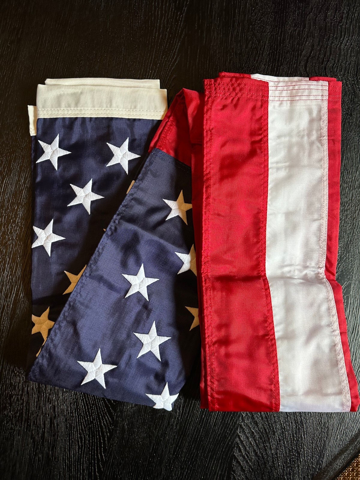 Commercial Grade - US American Flag 3'x5' sewn embroidered nylon USA Made