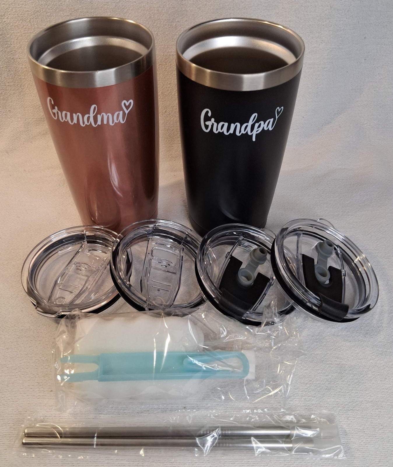 Grandma Grandpa Black/ Rose Gold 20oz Insulated Tumblers NWOT Grandma Grandpa Black/ Rose Gold 20oz Insulated Tumblers NWOT
