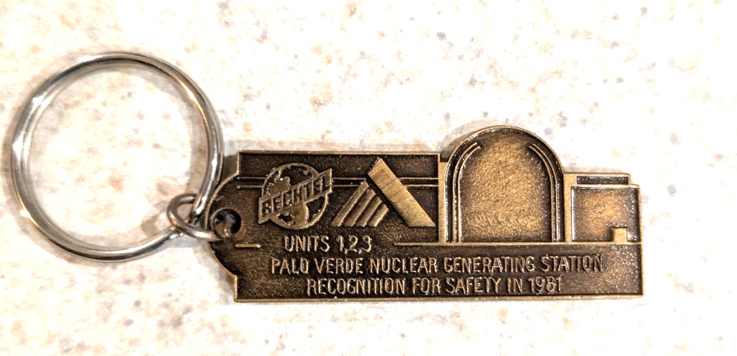 Vintage Bechtel Palo Verde Nuclear Generating Plant Keychain 1981
