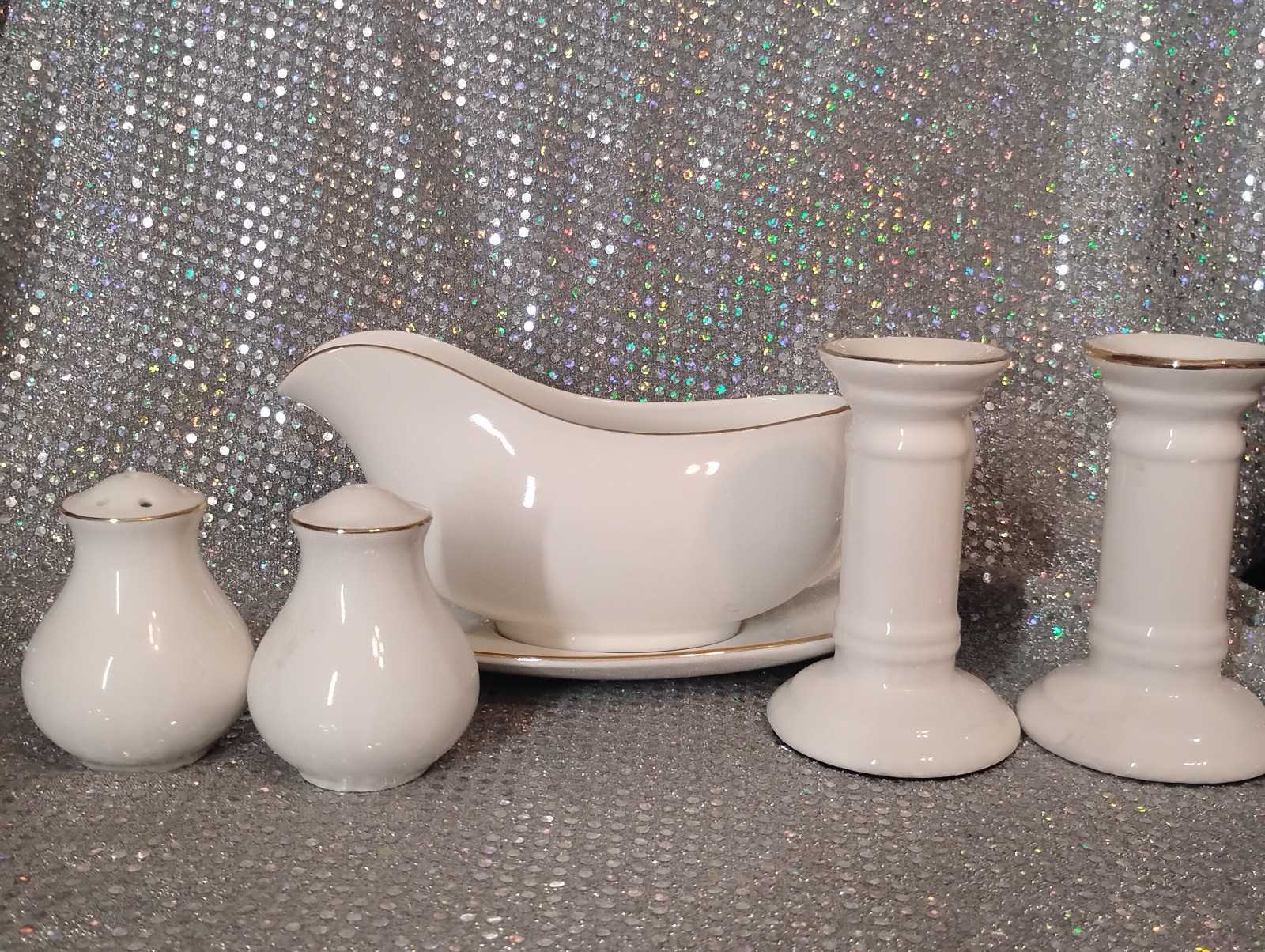 6 Pcs Donegal Parian China Gallery Collection Tableware Gravy Salt Pepper Candl 6 Pcs Donegal Parian China Gallery Collection Tableware Gravy Salt Pepper Candl