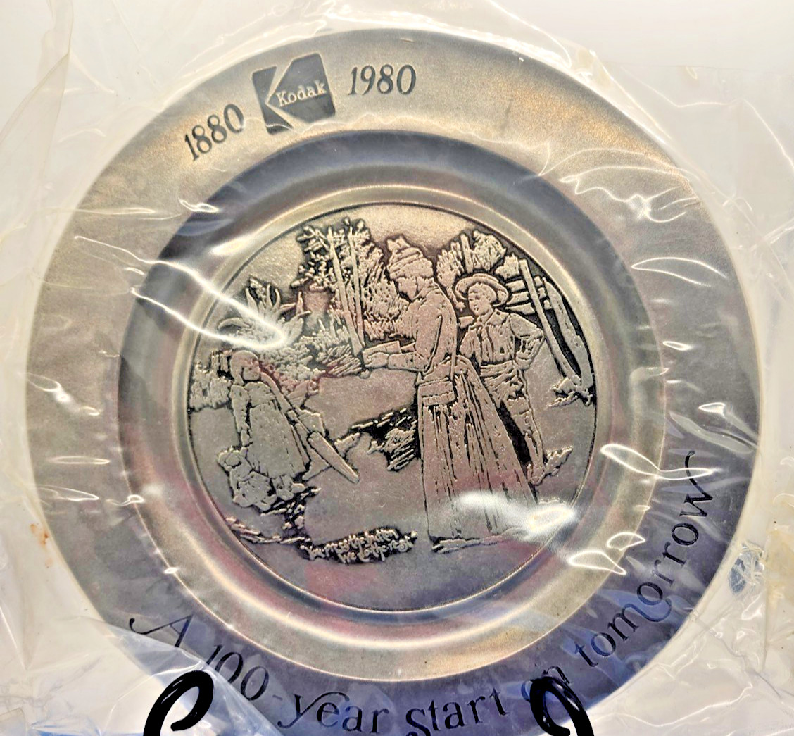 Vintage 1980 Kodak 100 Year Anniversary Wilton Armetale Pewter Plate “Tomorrow” Vintage 1980 Kodak 100 Year Anniversary Wilton Armetale Pewter Plate “Tomorrow”