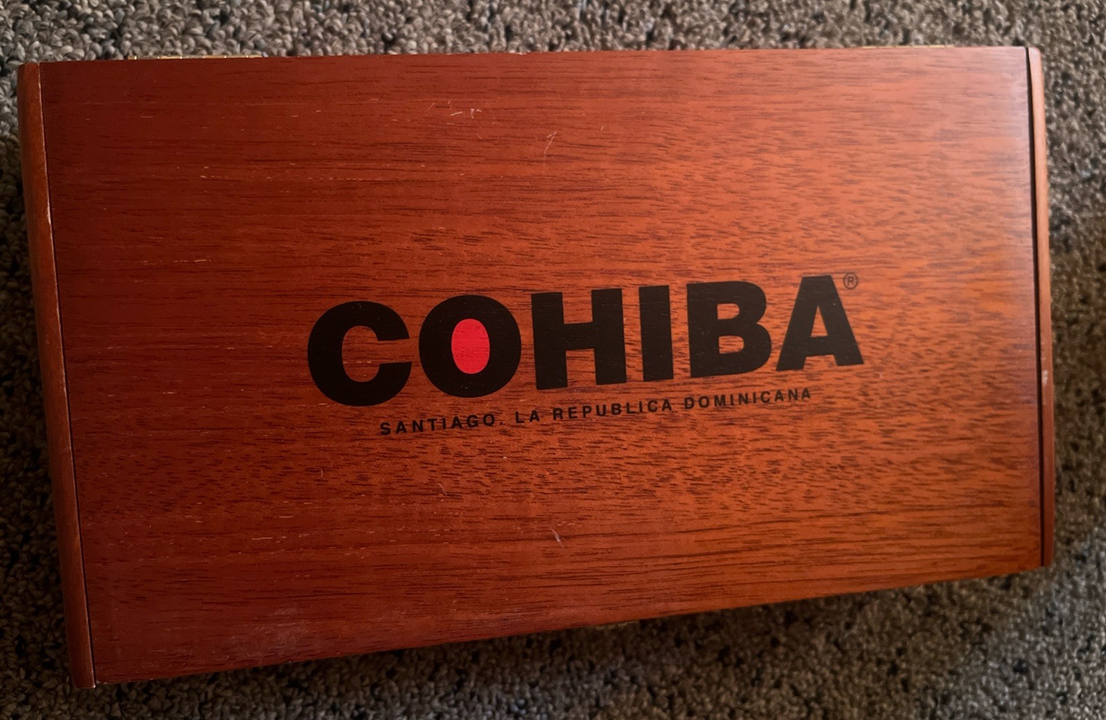 Cohiba Red Dot Wooden Cigar Box Dominican Republic - Empty