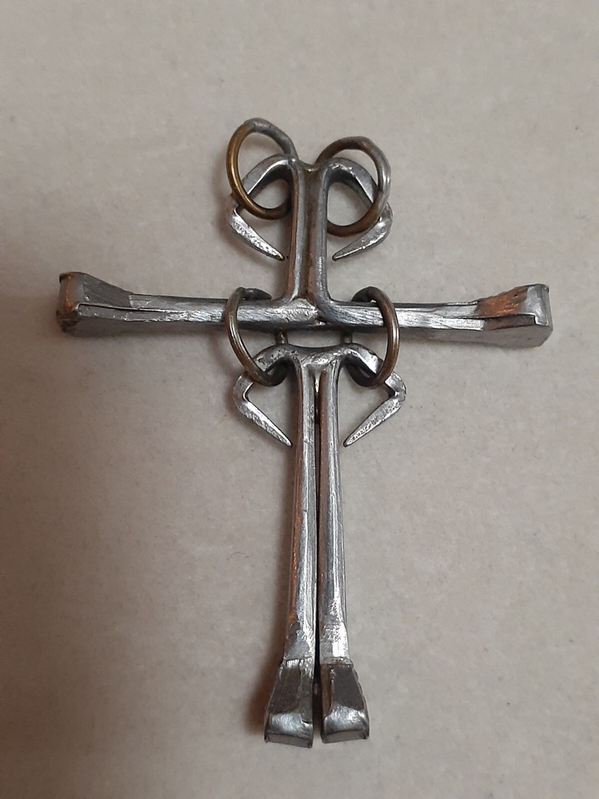 Vintage Pewter Horseman's Cross Pendant with copper accents Vintage Pewter Horseman's Cross Pendant with copper accents