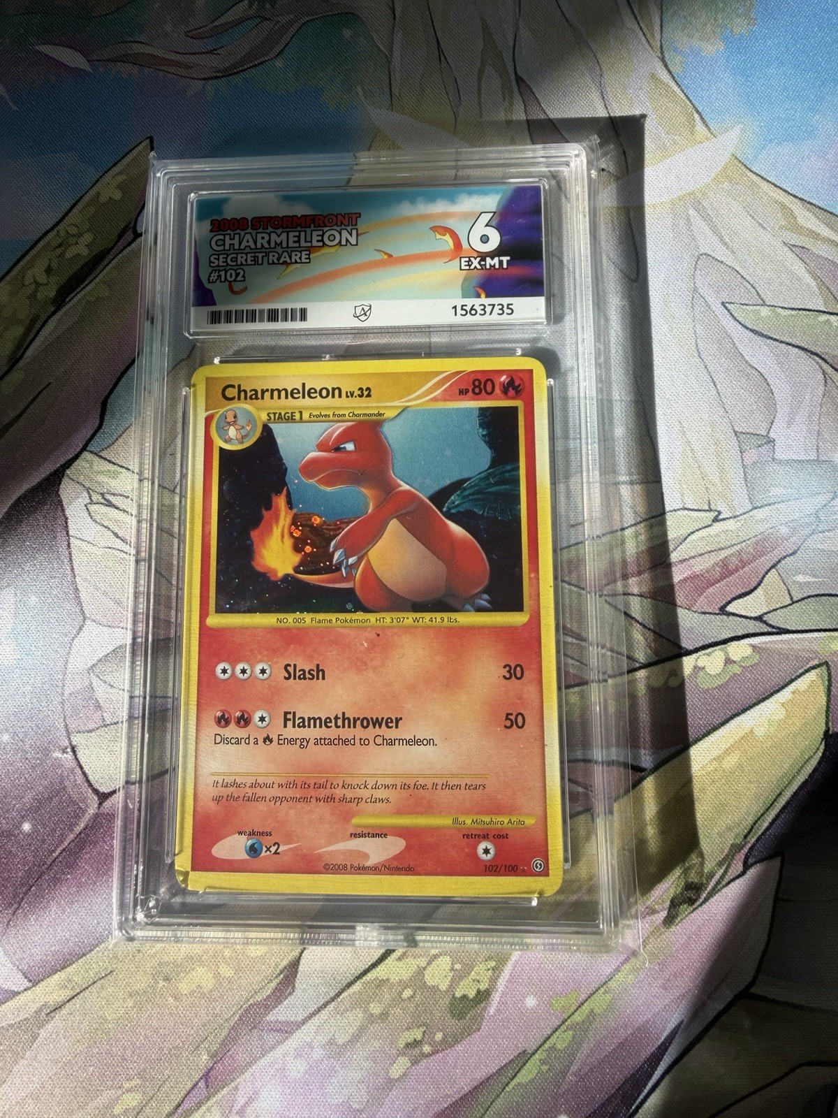 VINTAGE SECRET RARE Charmeleon HOLO Ace 6 2008 Pokémon Stormfront 102/100 harsh VINTAGE SECRET RARE Charmeleon HOLO Ace 6 2008 Pokémon Stormfront 102/100 harsh