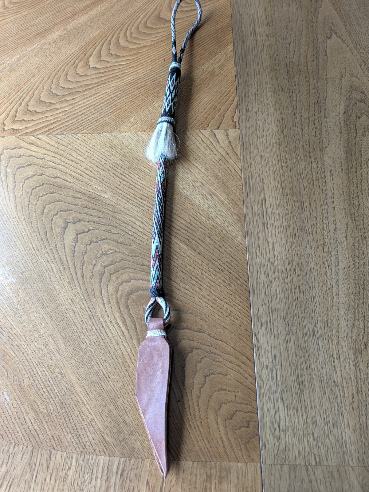 Vintage (1960-80s) Hand Hitched Horsehair Quirt with Integrated Leather Popper Vintage (1960-80s) Hand Hitched Horsehair Quirt with Integrated Leather Popper