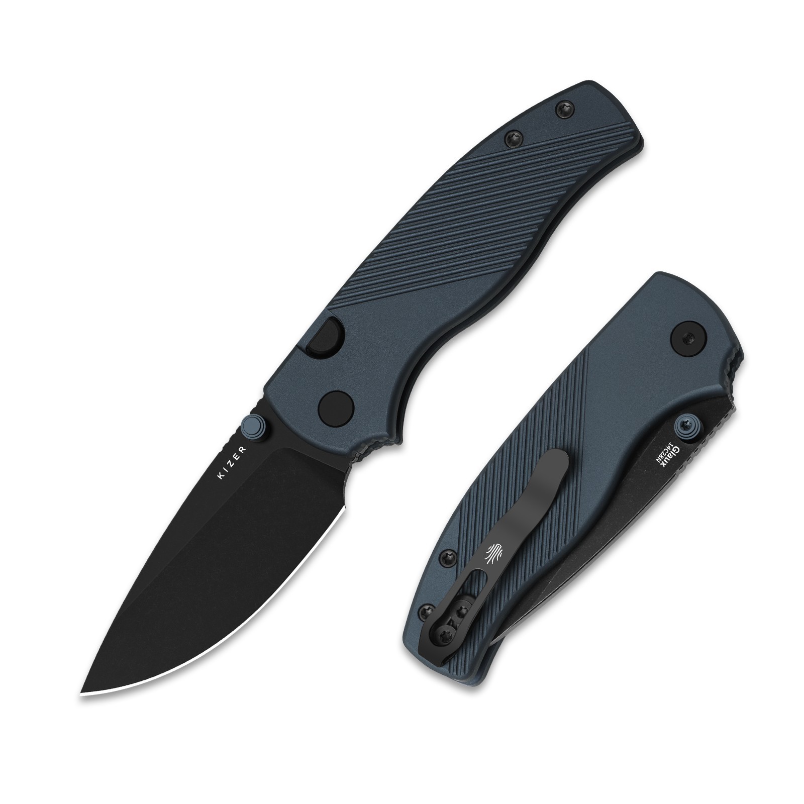 Kizer Glaux EDC Folding Pocket Knife 14C28N Blade Aluminum Handle V3801A3 Kizer Glaux EDC Folding Pocket Knife 14C28N Blade Aluminum Handle V3801A3