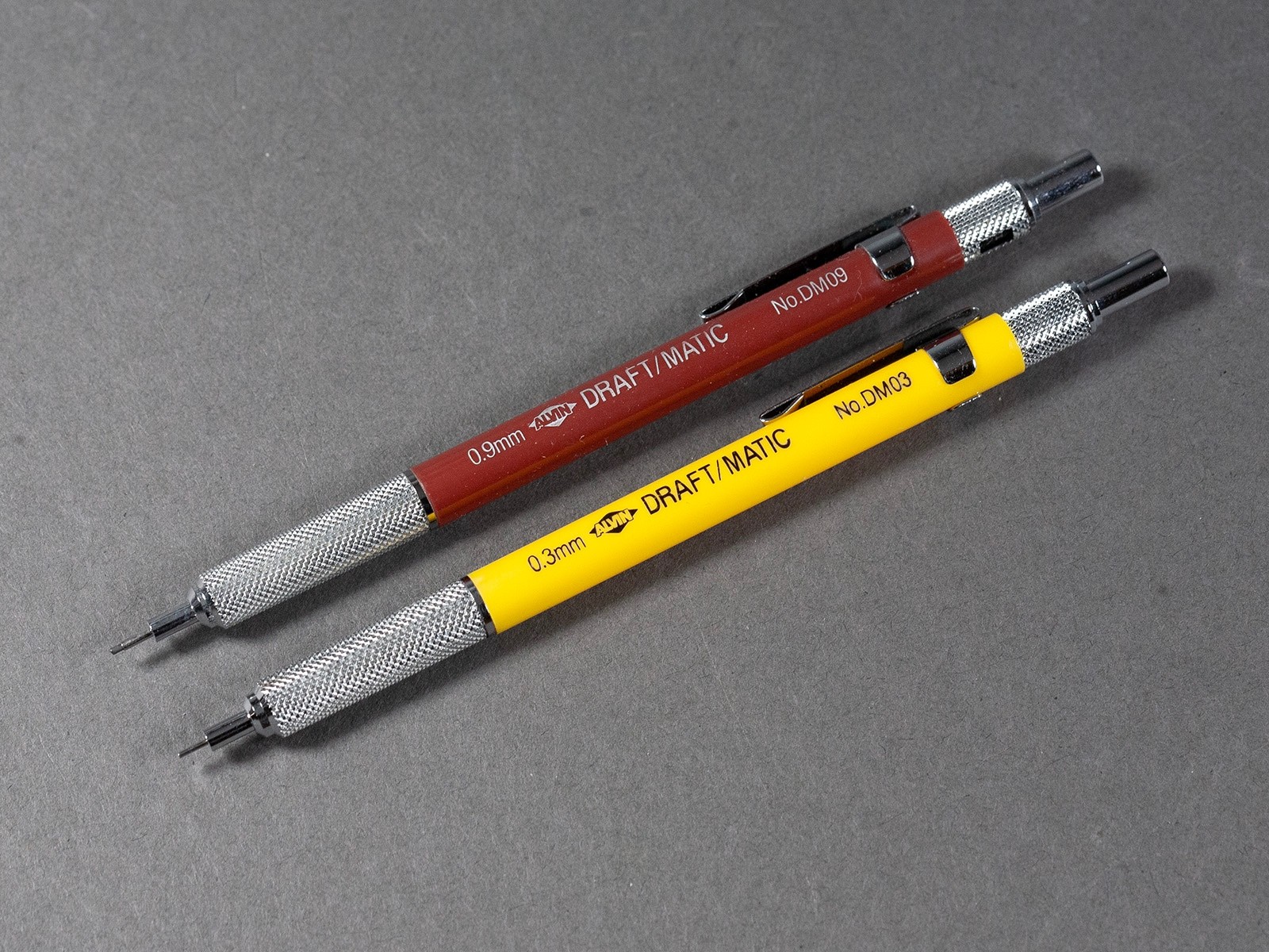 Two Vintage Alvin DRAFT/MATIC Mechanical Drafting Pencils, DM03, DM09, Japan Two Vintage Alvin DRAFT/MATIC Mechanical Drafting Pencils, DM03, DM09, Japan
