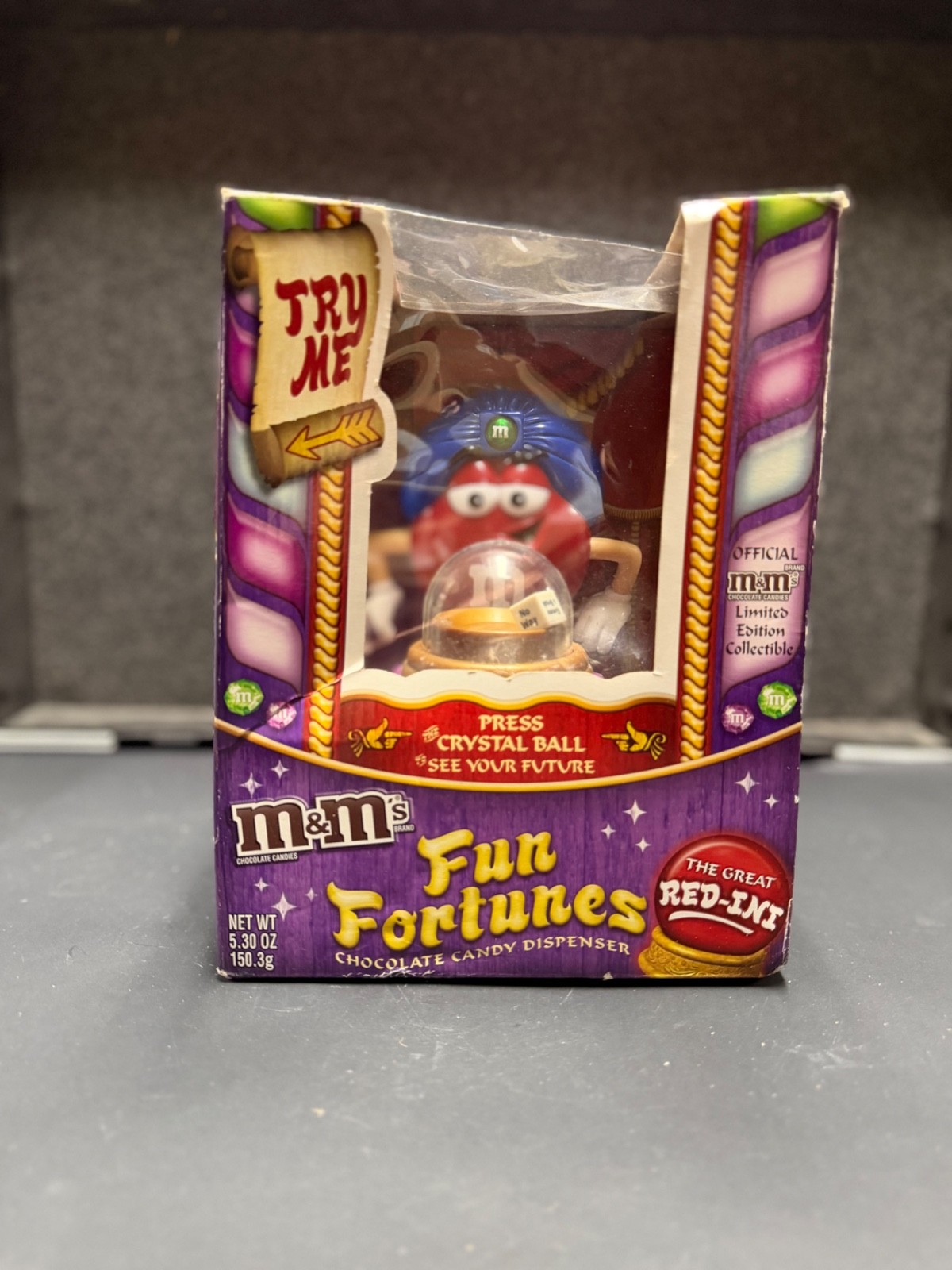 2008 M&Ms The Great Red-Ini Fun Fortunes Candy Dispenser Limited Edition Boxed 2008 M&Ms The Great Red-Ini Fun Fortunes Candy Dispenser Limited Edition Boxed