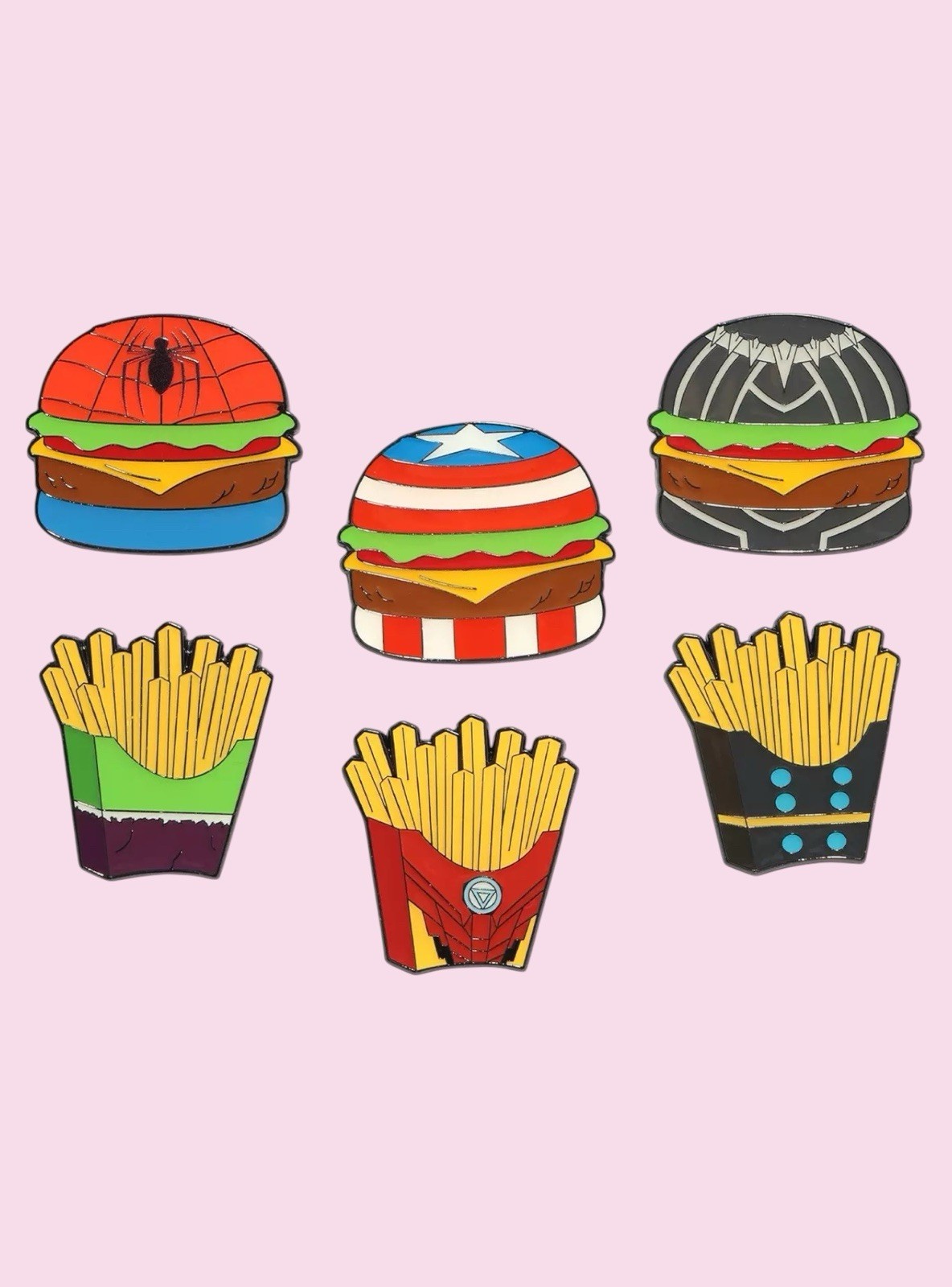 Loungefly Marvel Fast Food Blind Box Enamel Pin - Full Set 6