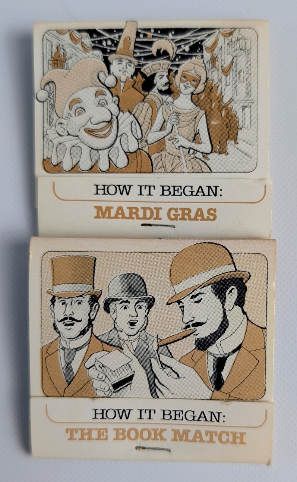 Vintage 1970s Diamond How It Began Matchbooks Mardi Gras Book Match Lot of 2