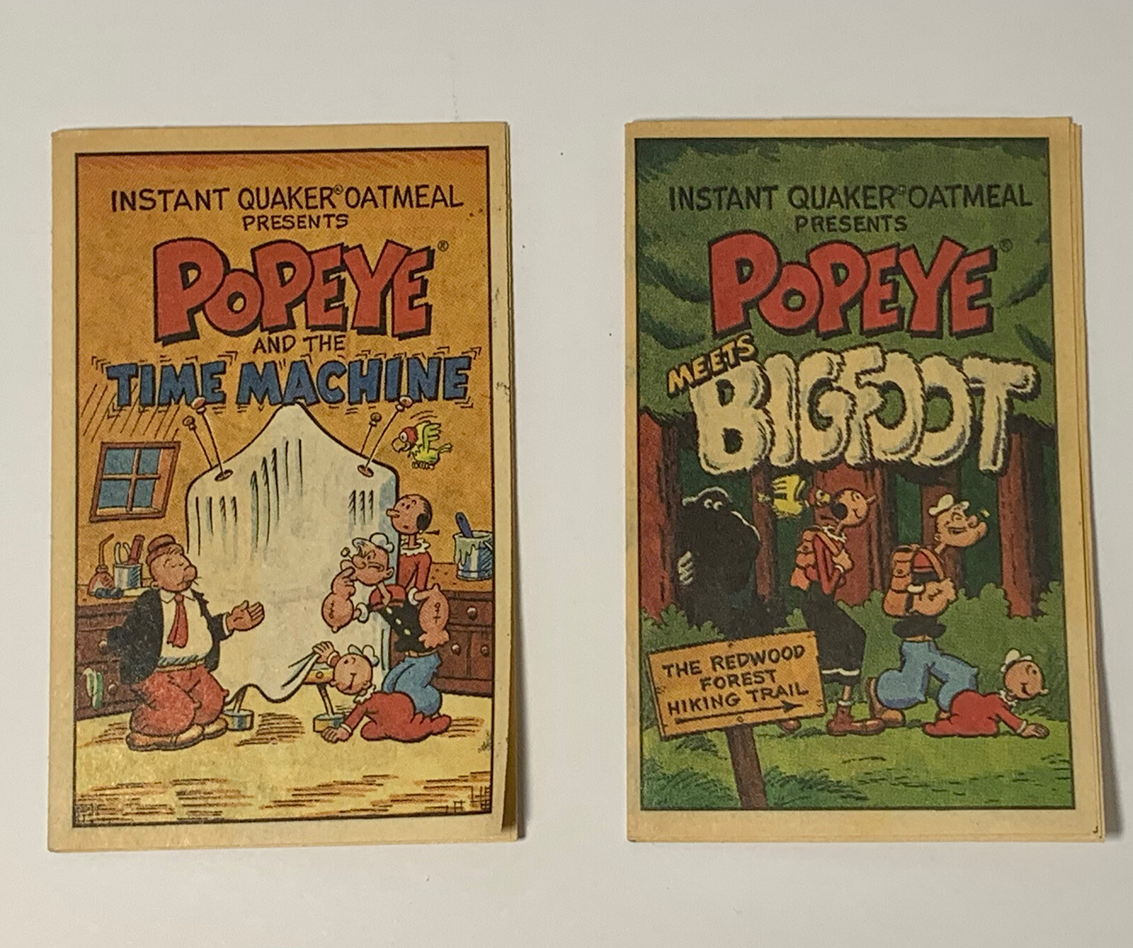 1989 POPEYE Meets Bigfoot/Time Machine Mini-Comic PROMO Quaker Inst. Oatmeal VF