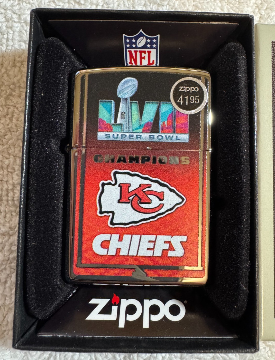 Zippo Lighter Super Bowl LVII Champions Kansas City Chiefs NFL 2023 - NEW