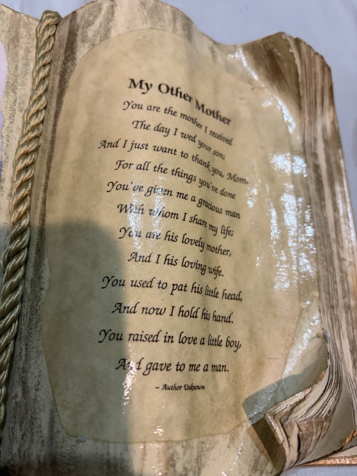 Vintage Judith Bond Books of Love My Other Mother Decorative Book Sculpture Vintage Judith Bond Books of Love My Other Mother Decorative Book Sculpture