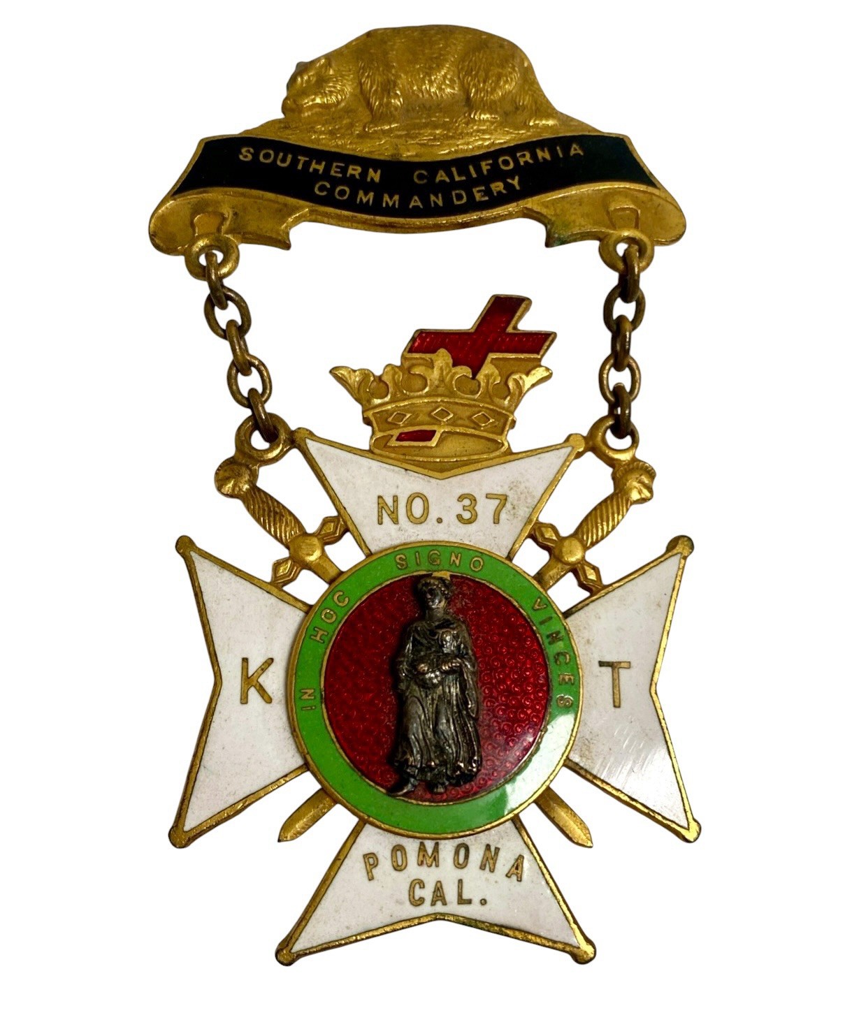 Vintage Masonic Southern CA Commander Pin, No. 37, Pomona, CA Robbin’s Co Vintage Masonic Southern CA Commander Pin, No. 37, Pomona, CA Robbin’s Co