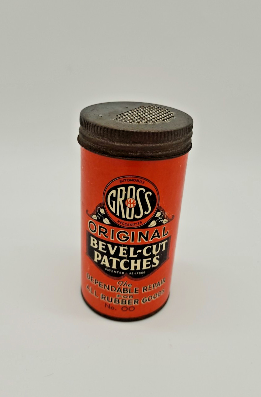 Vintage 1940s Gross Bevel-Cut Patches with patches No.00 Advertising Monrovia CA