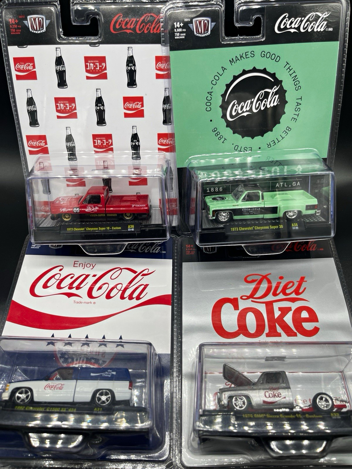 M2 Coca-Cola M2 Machines Diecast Truck Lot (4) 1973/1976/1992 Soda Theme